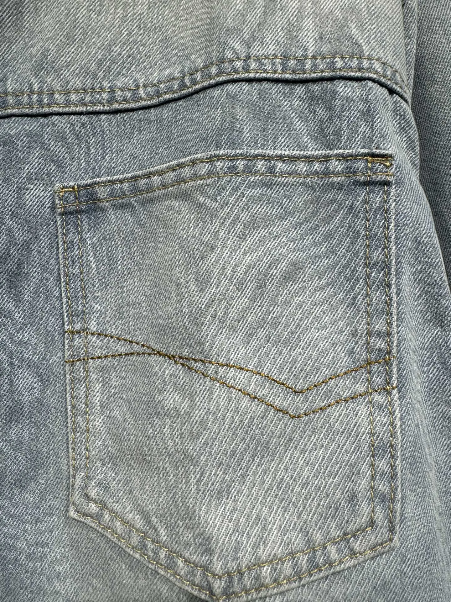 Oversized Washed Denim Shirt Jacket D23024321 — view 5
