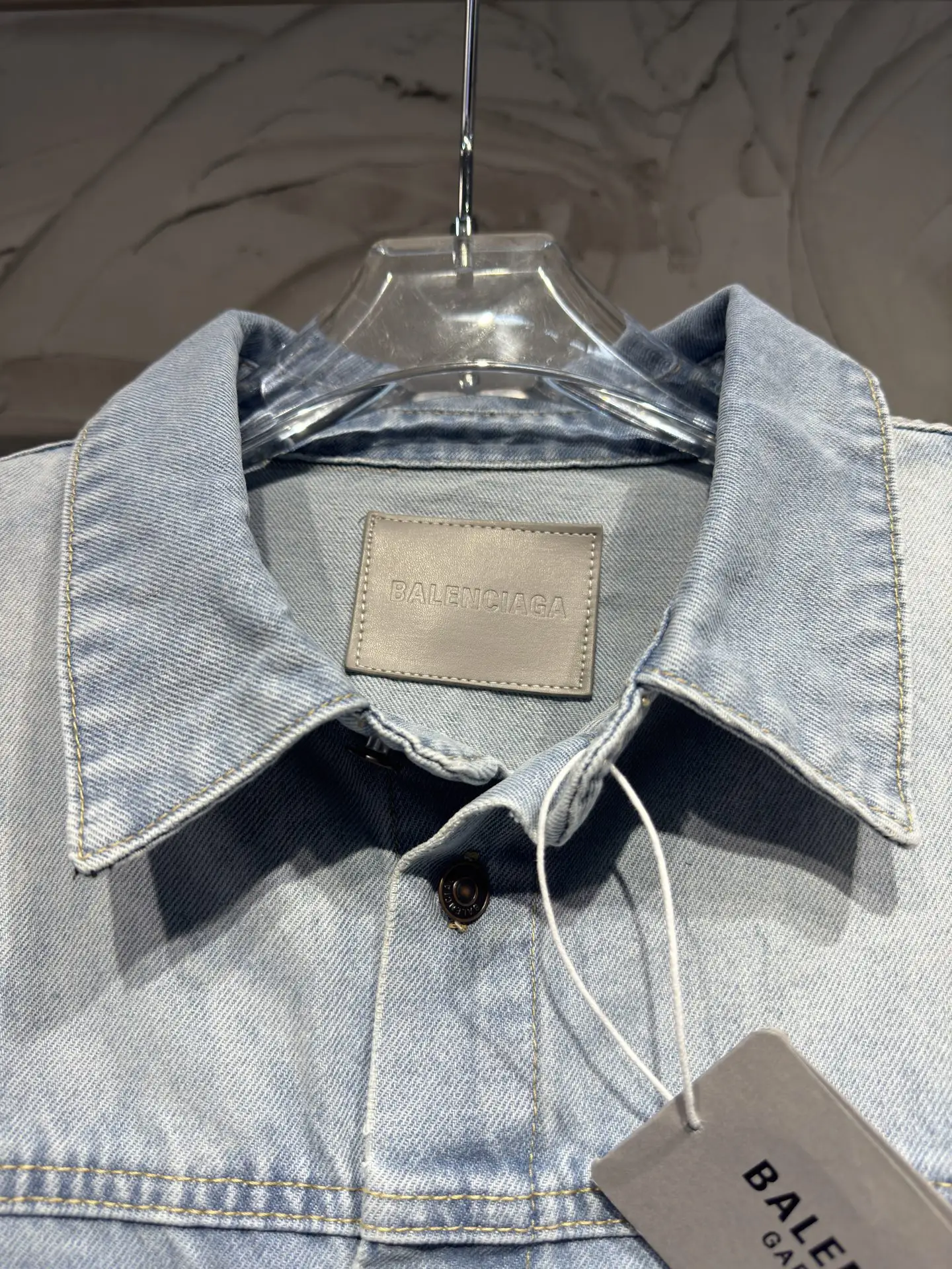 Oversized Washed Denim Shirt Jacket D23024321 — view 13
