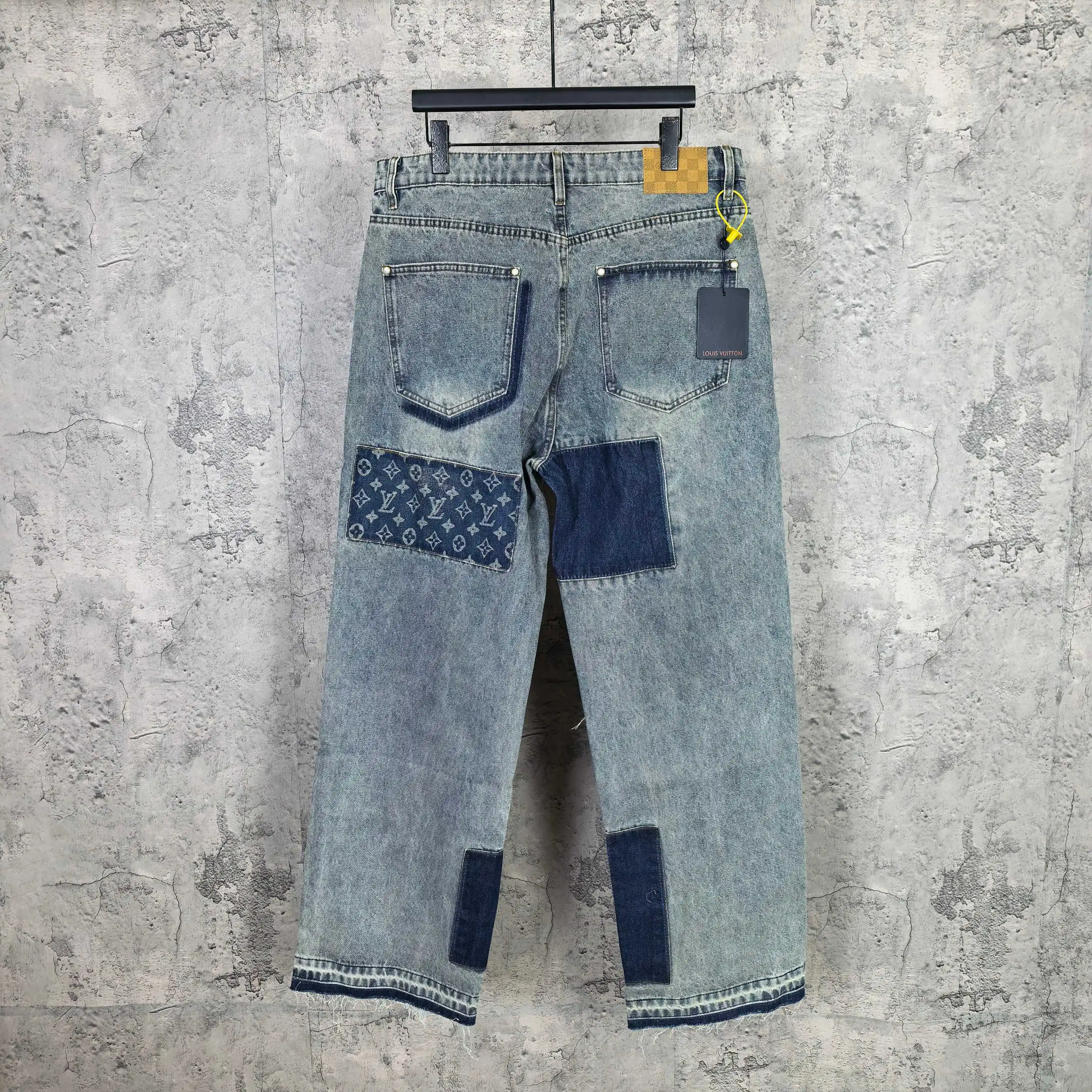 Monogram Patchwork Straight-Leg Jeans D23024503 — view 2