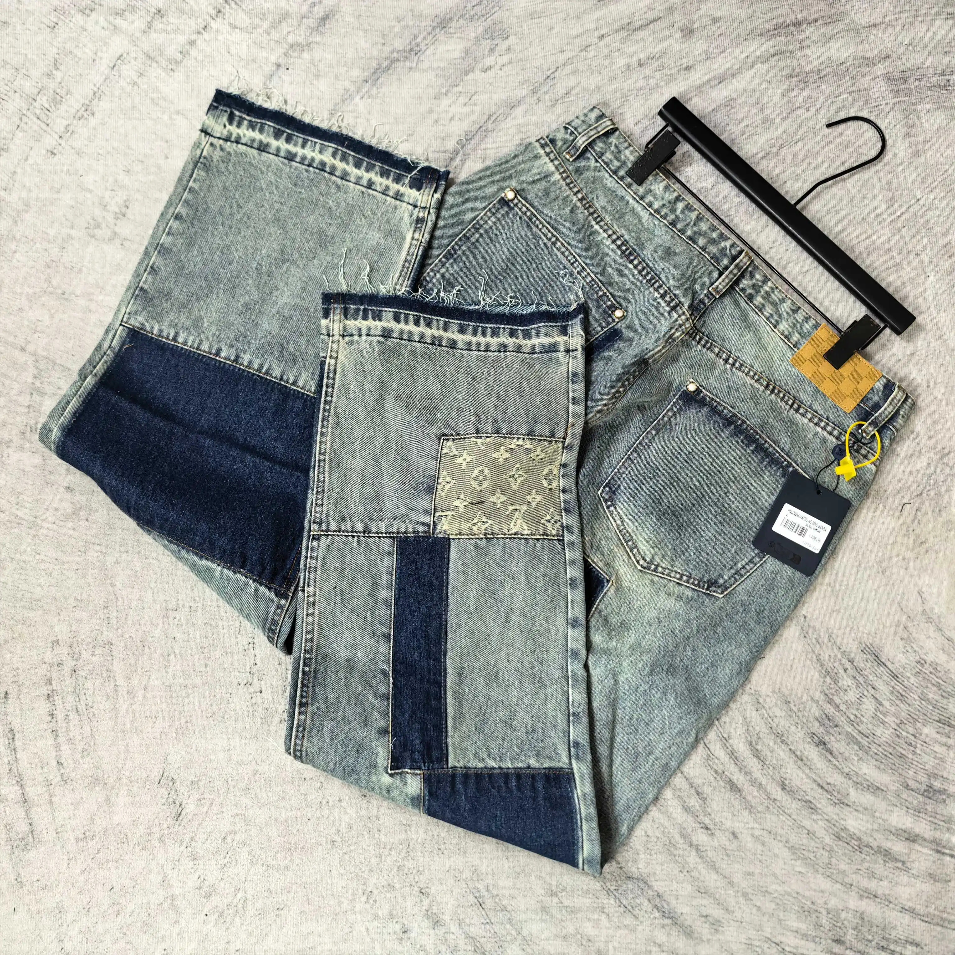 Monogram Patchwork Straight-Leg Jeans D23024503 — view 5