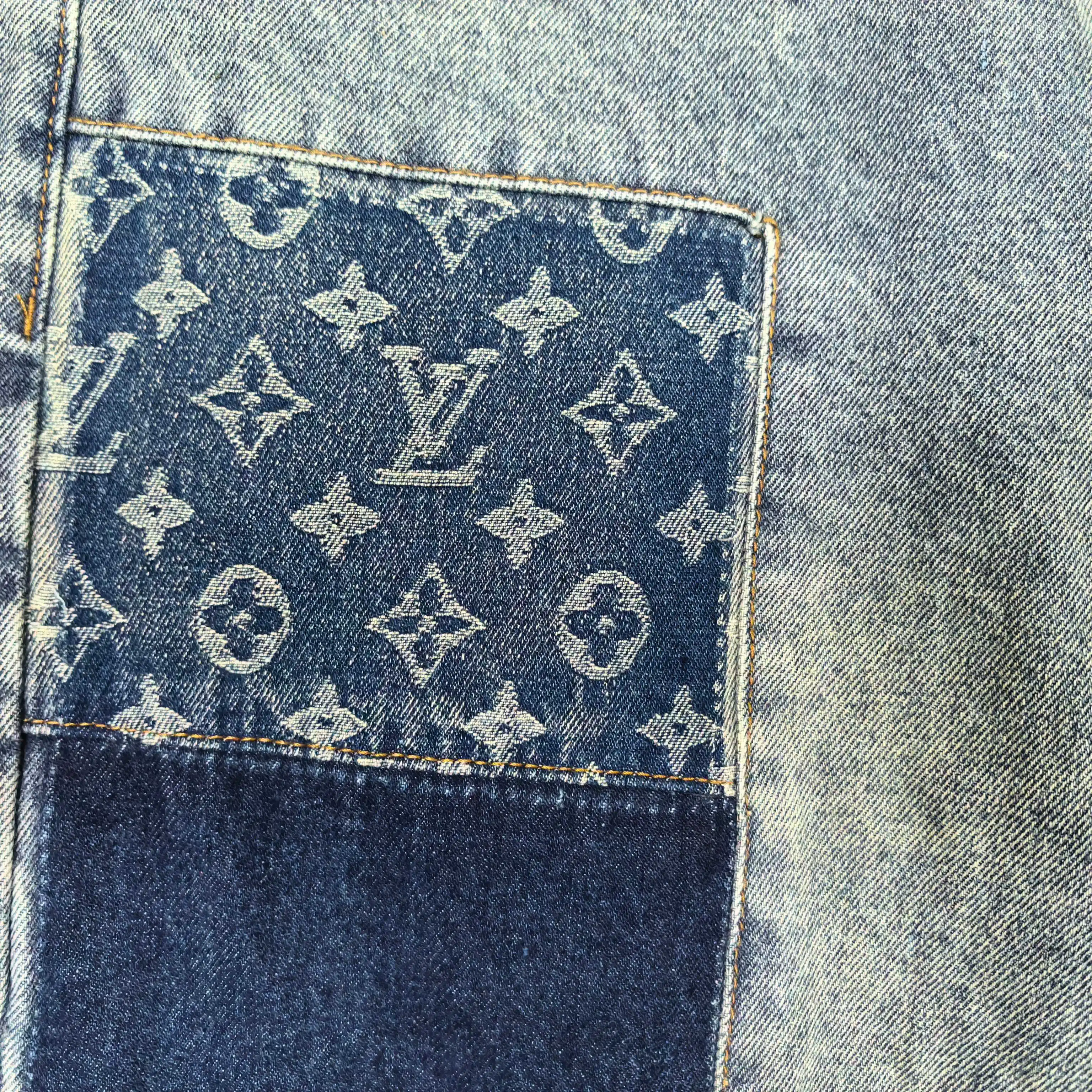 Monogram Patchwork Straight-Leg Jeans D23024503 — view 8