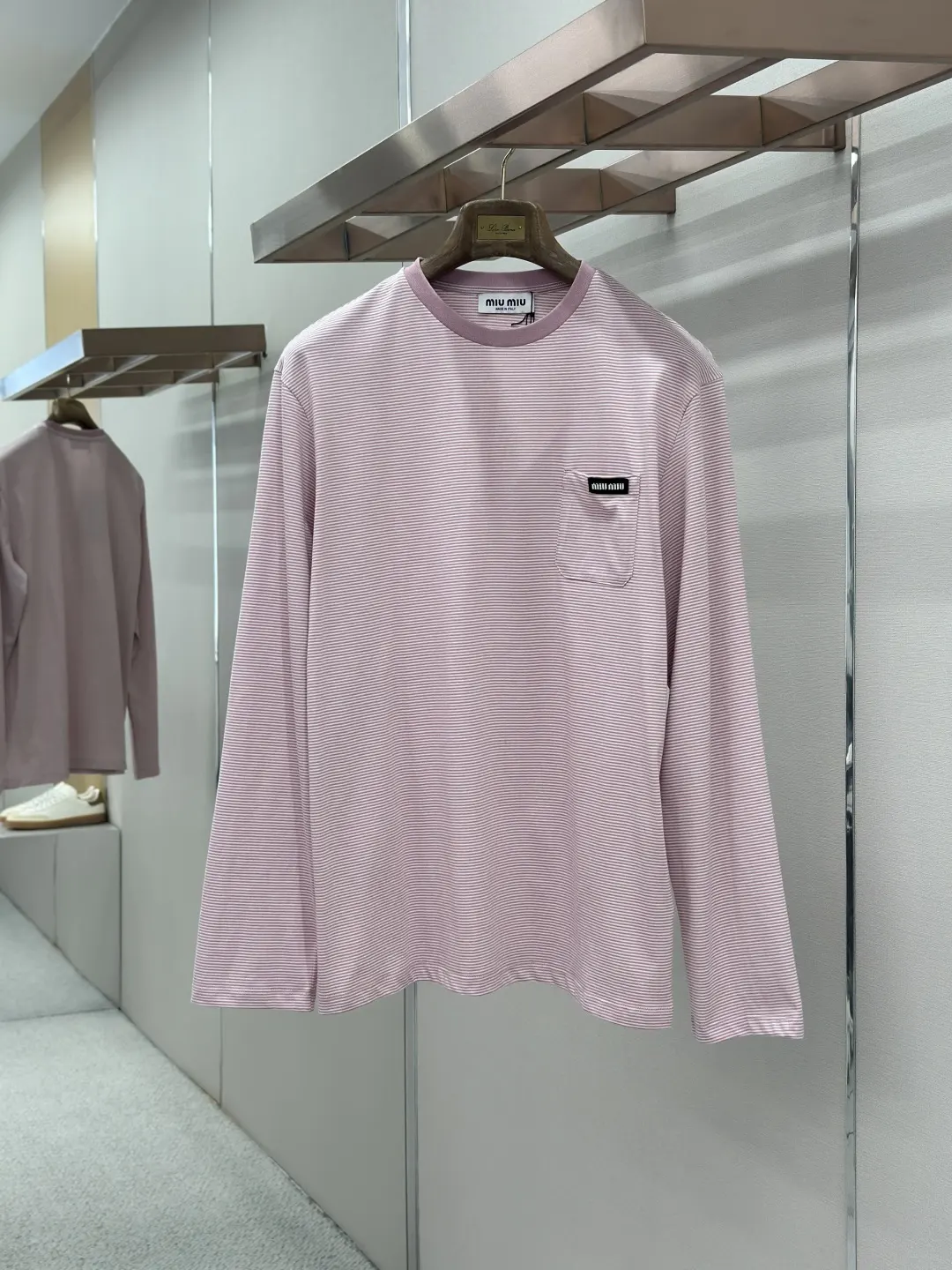 Striped Cotton Long-Sleeved T-Shirt D23019191