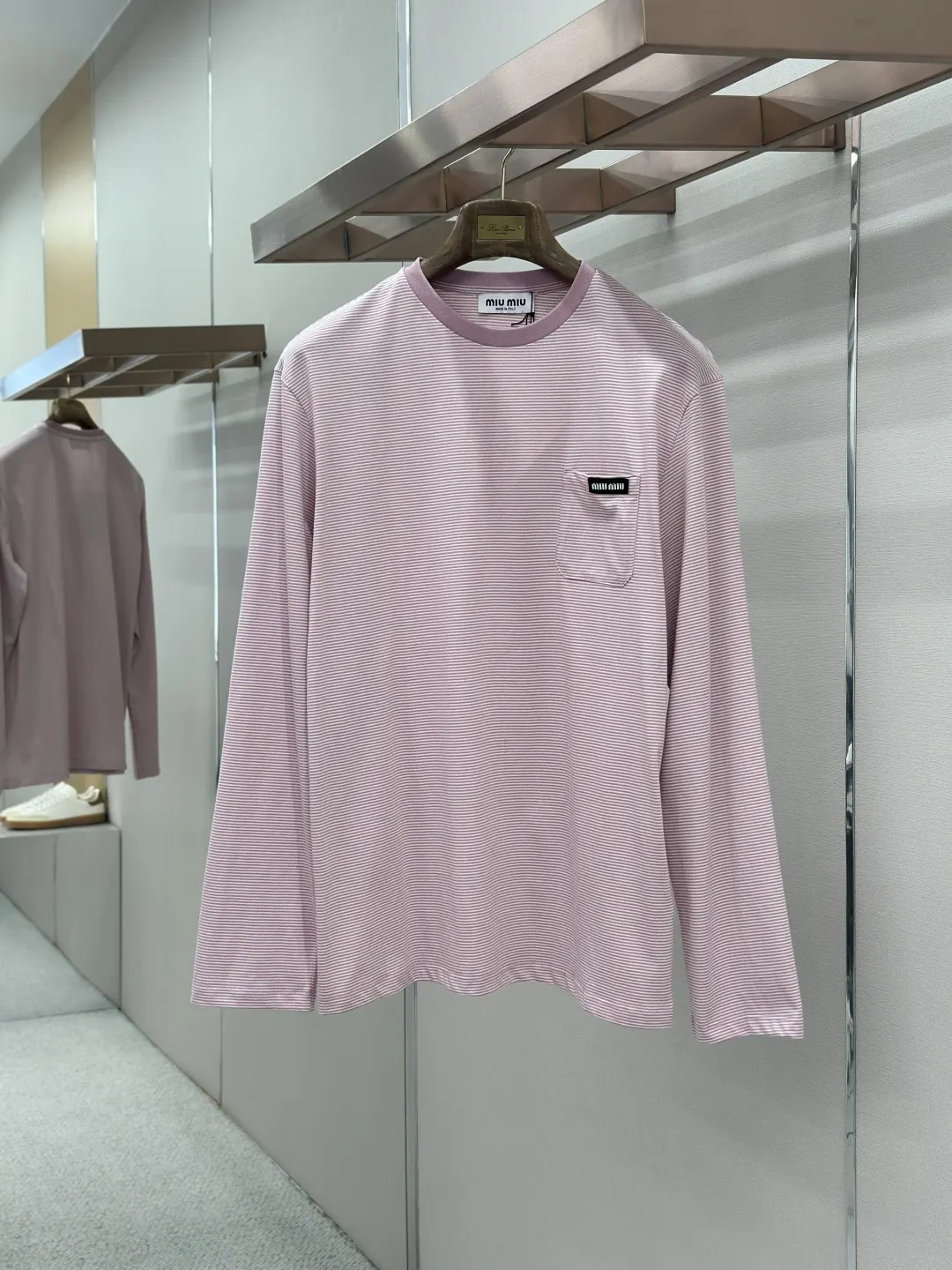 Striped Cotton Long-Sleeved T-Shirt D23019191