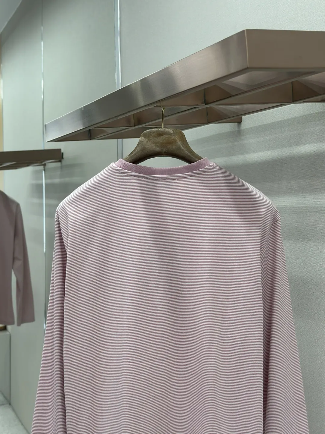 Striped Cotton Long-Sleeved T-Shirt D23019191 — view 8