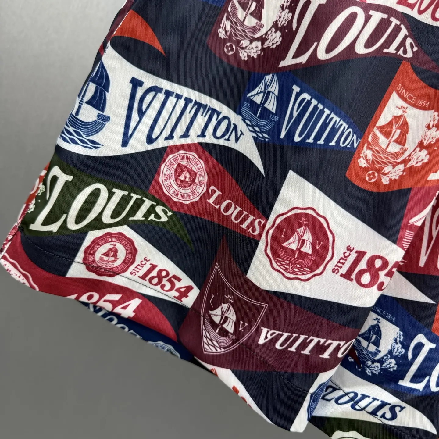 1854 Nautical Flag Print Swim Shorts D23014569 — view 4