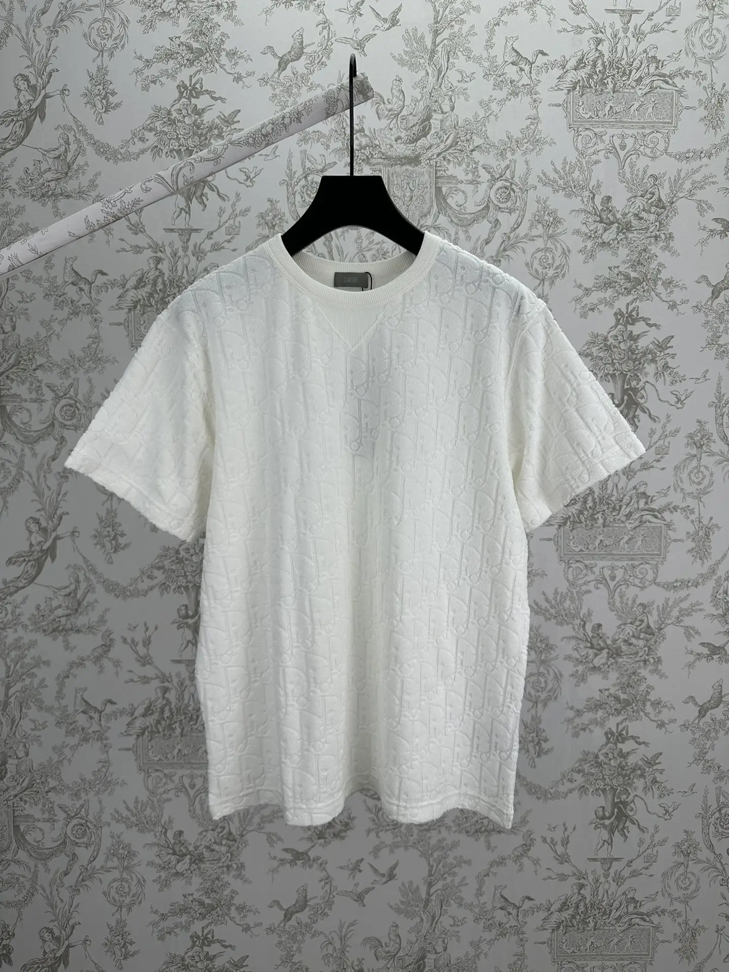 Oblique Jacquard Cotton-Terry T-Shirt D23514393