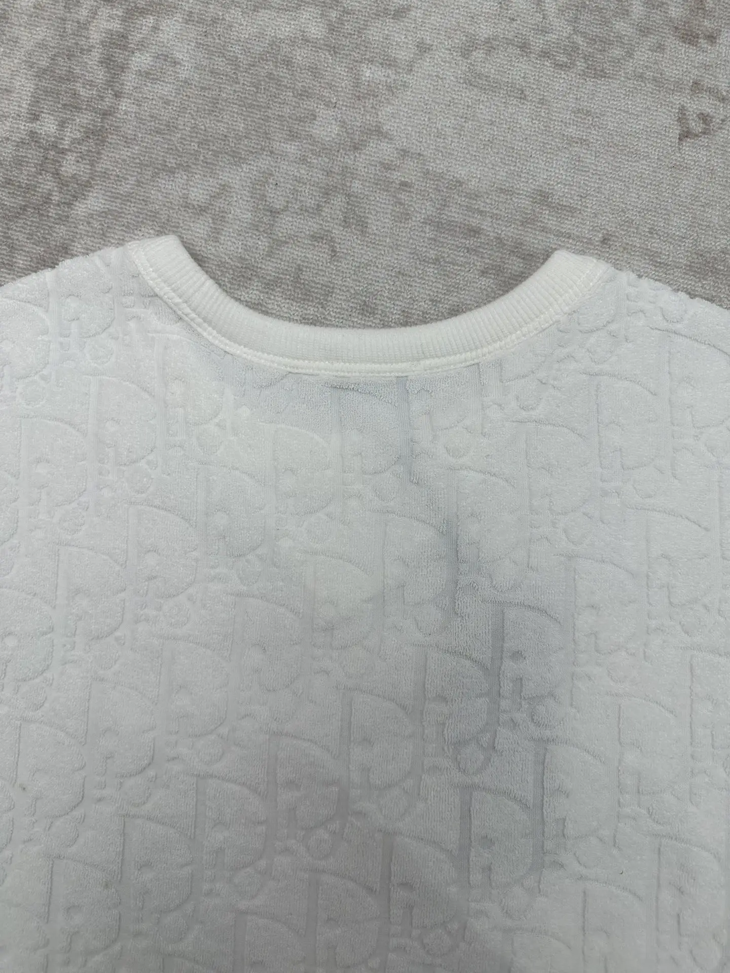 Oblique Jacquard Cotton-Terry T-Shirt D23514393 — view 8