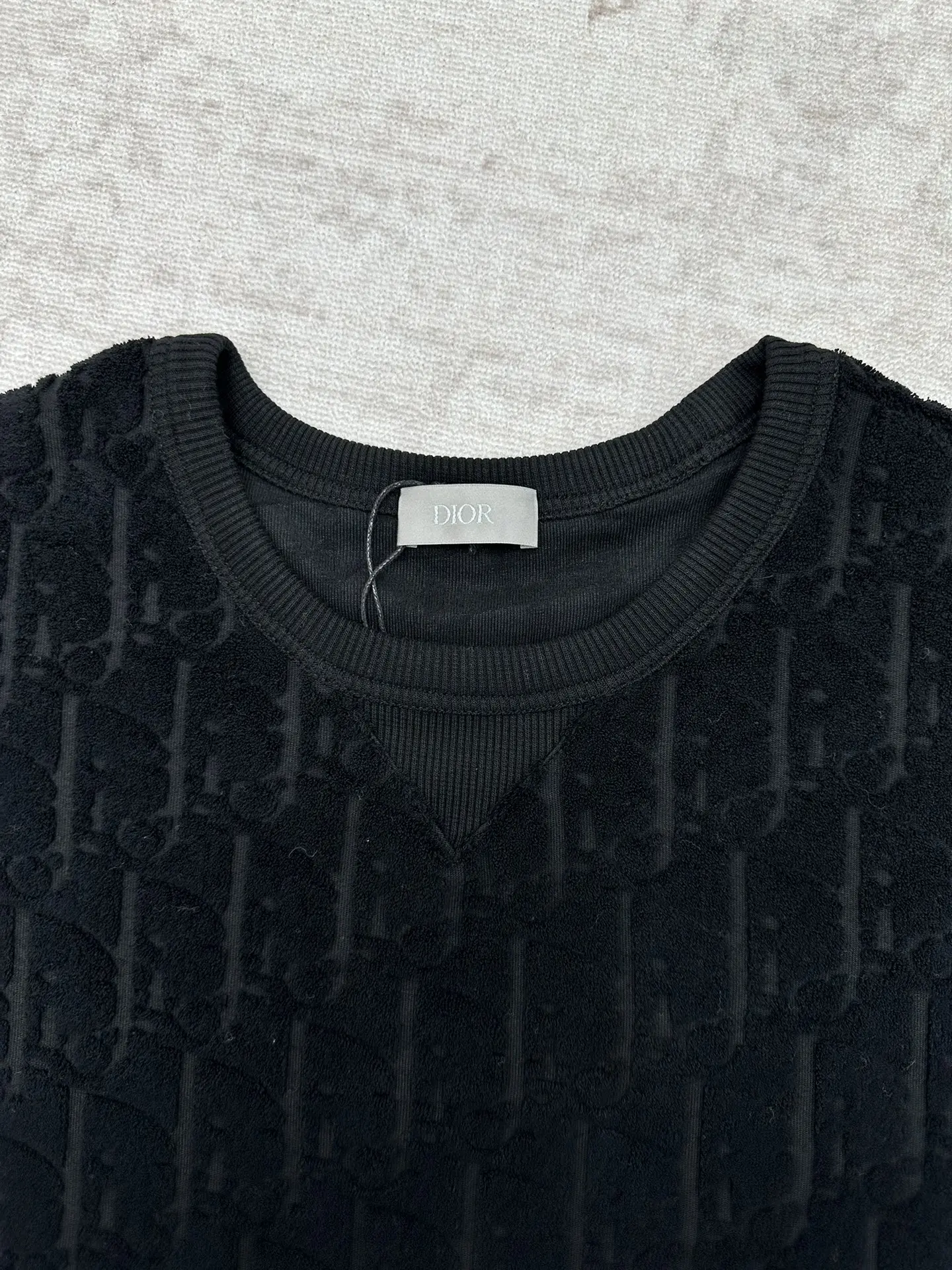 Oblique Cotton-Terry Relaxed T-Shirt D23514392 — view 3