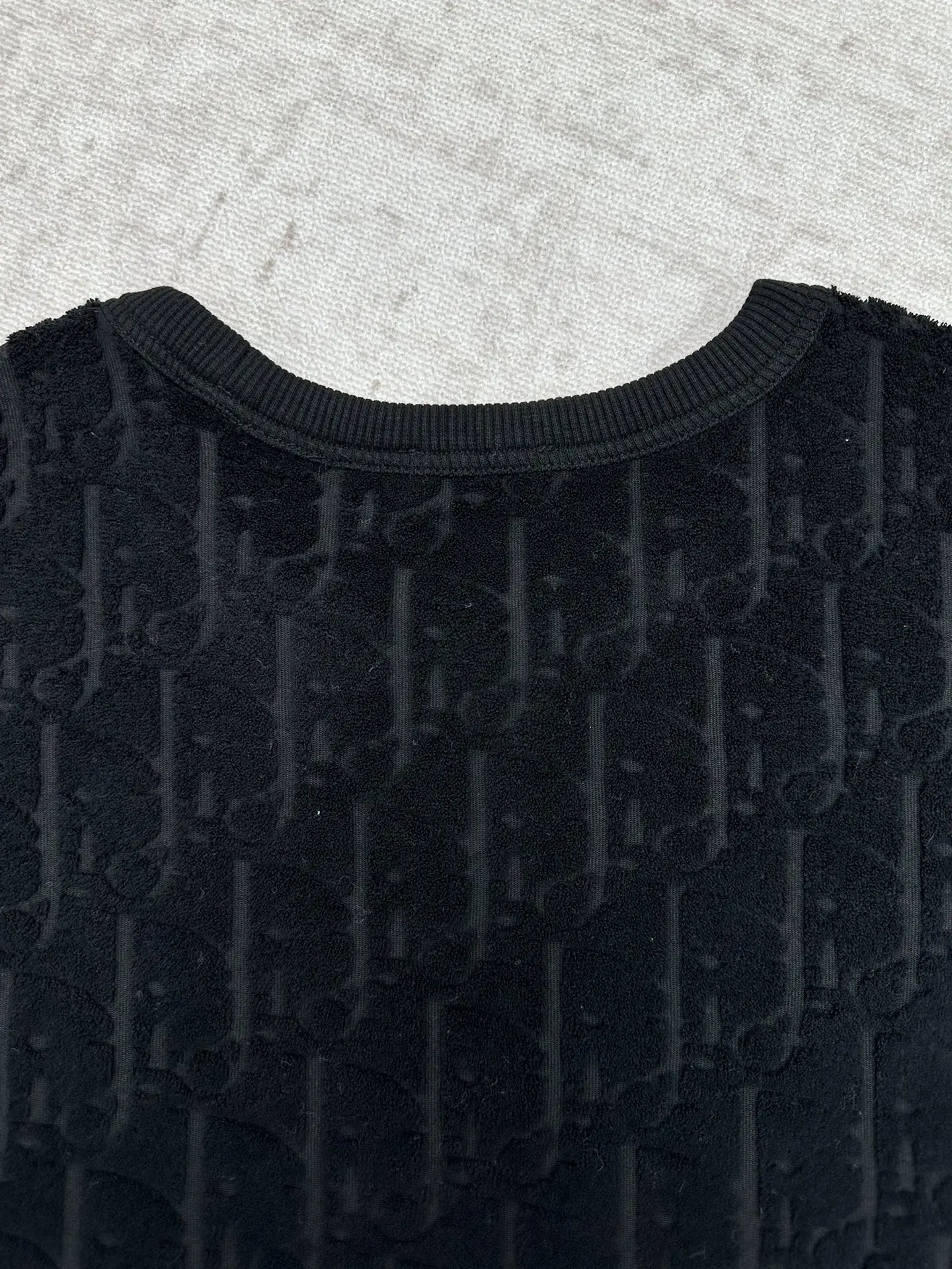 Oblique Cotton-Terry Relaxed T-Shirt D23514392 — view 9