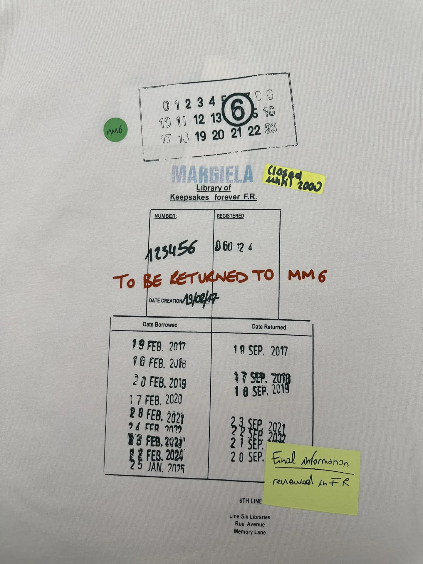 MM6 Maison Margiela Archive Print Cotton T-Shirt D23514395 — view 4