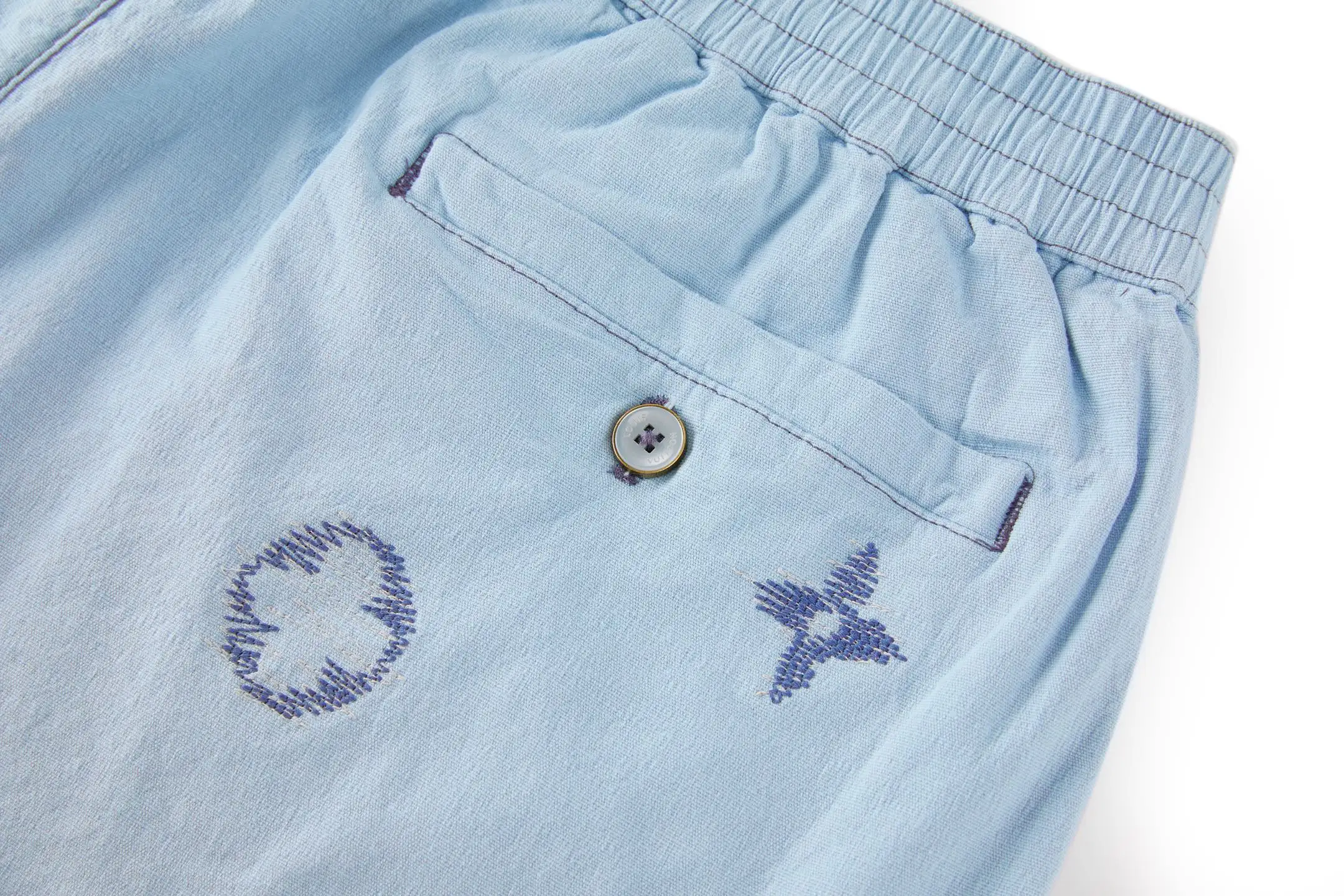 Monogram Sashiko Embroidered Cotton Shorts D23522368 — view 7