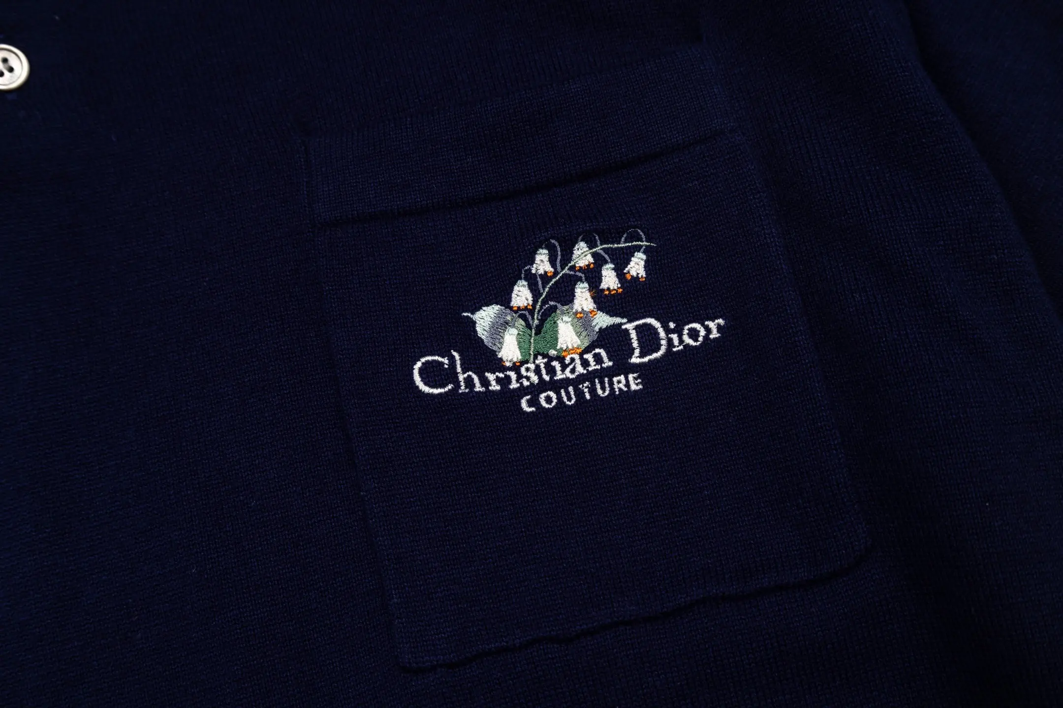 Lily of the Valley Embroidered Cotton Polo Shirt D23514208 — view 5