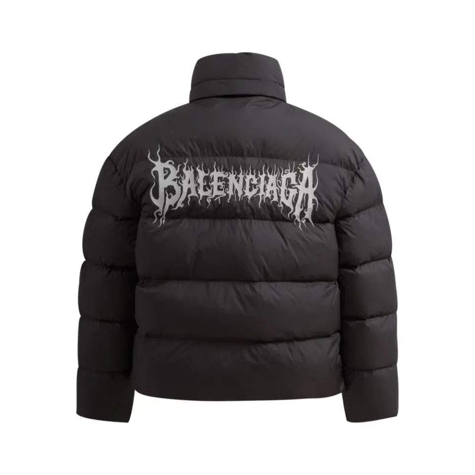 Flame Embroidered Down-Filled Puffer Jacket D24021647 — view 2