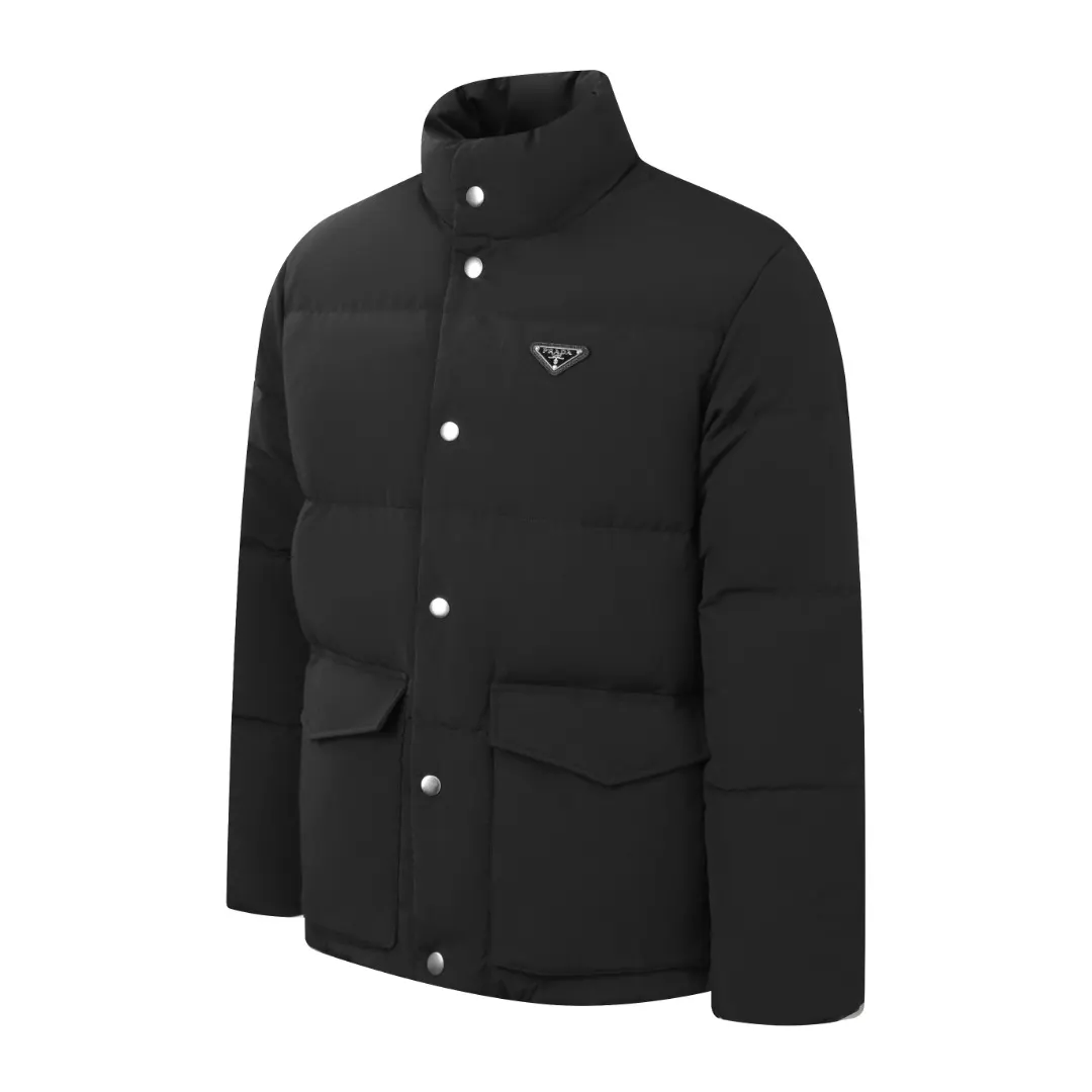 Logo-Appliquéd Quilted Down Jacket D24021650 — view 2