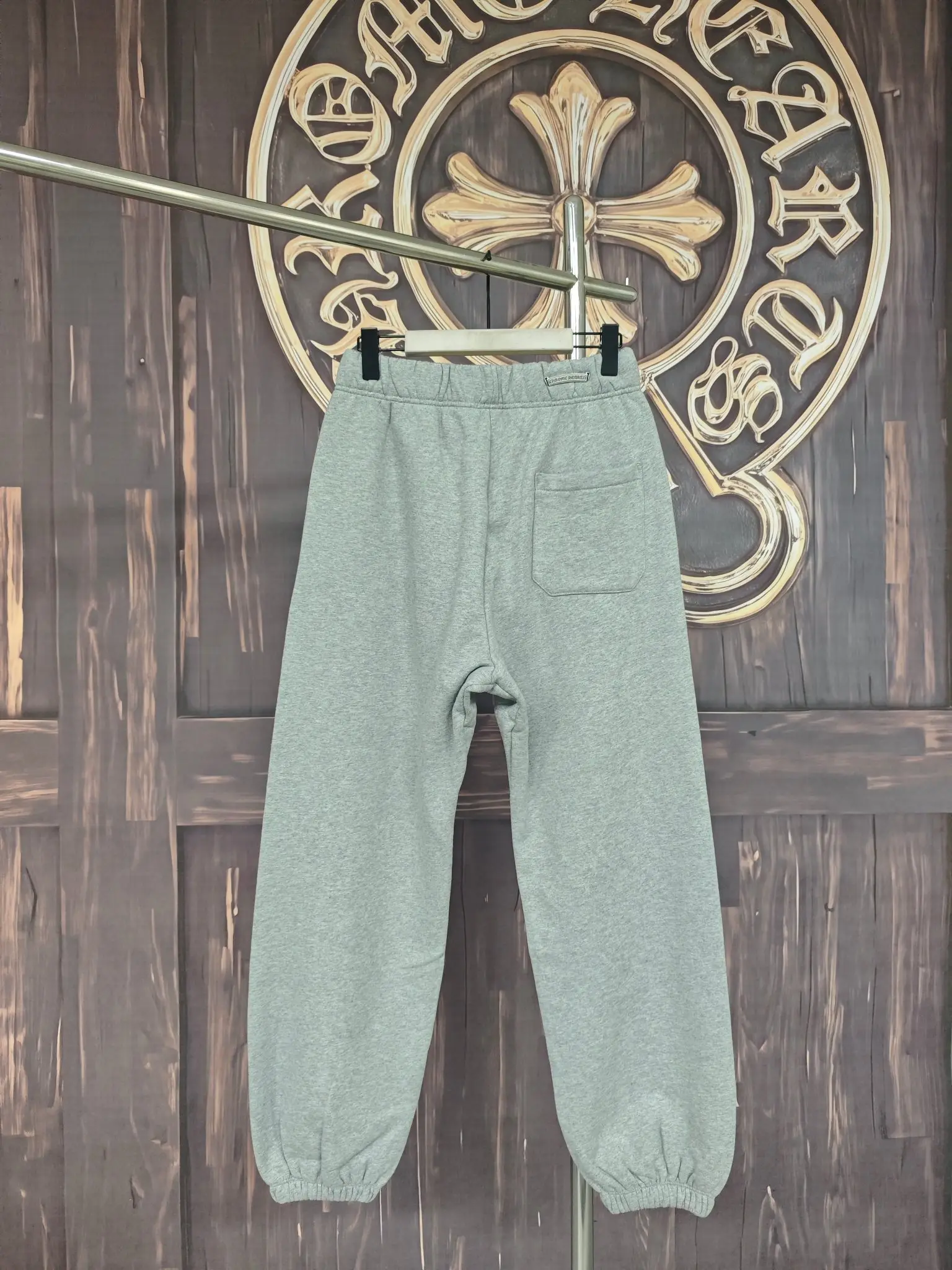 Chrome Hearts Leather Cross Patch Sweatpants D24020295 — view 2
