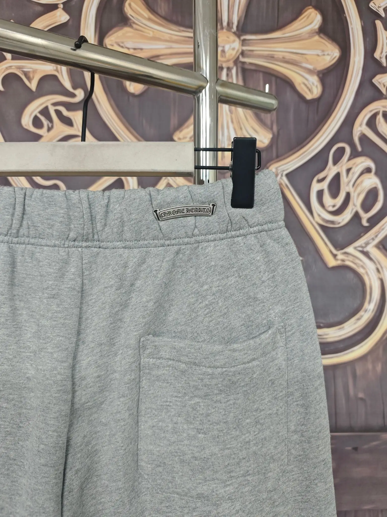 Chrome Hearts Leather Cross Patch Sweatpants D24020295 — view 7