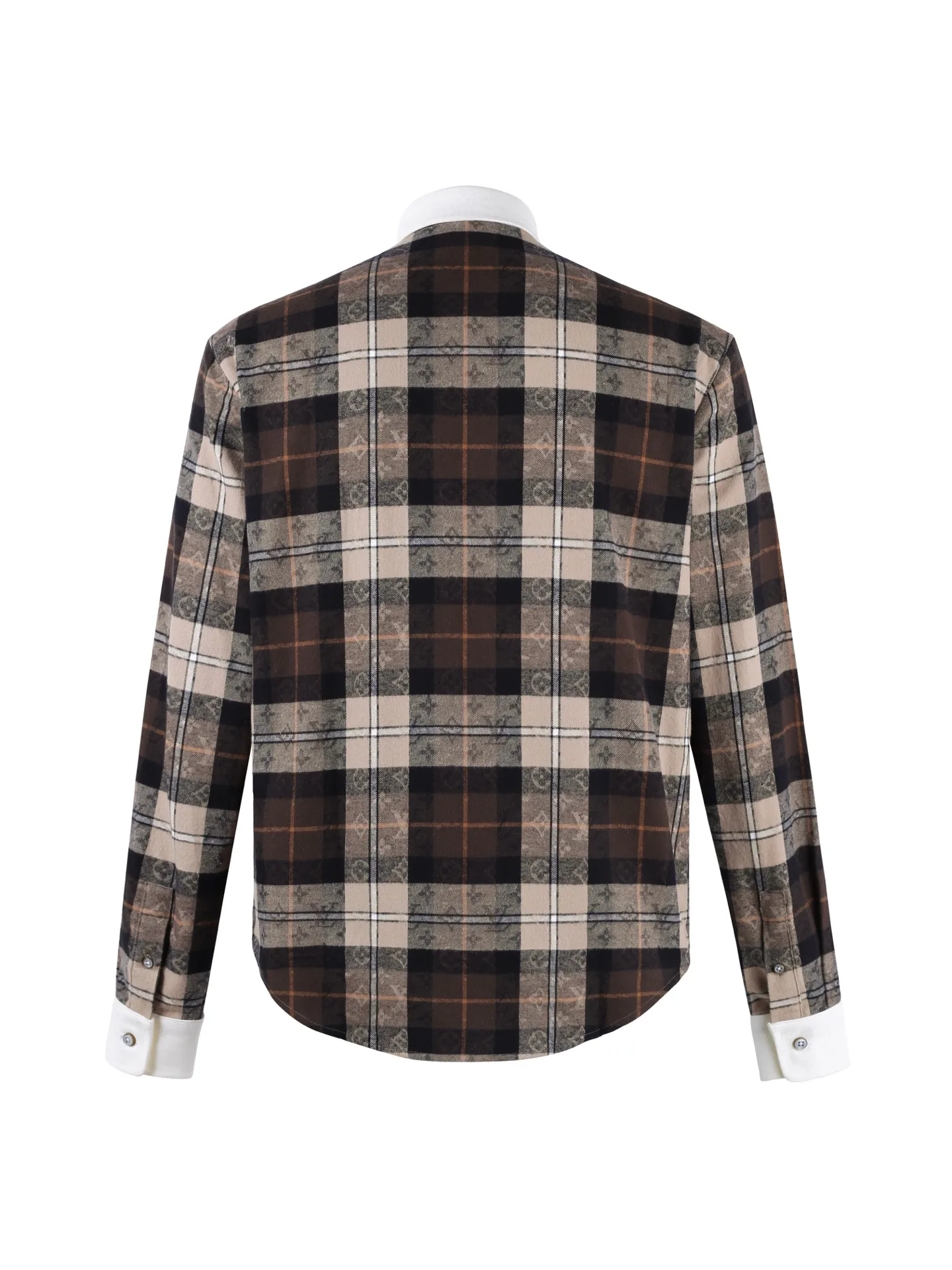 Monogram Plaid Flannel Contrast Collar Shirt D24024915 — view 2