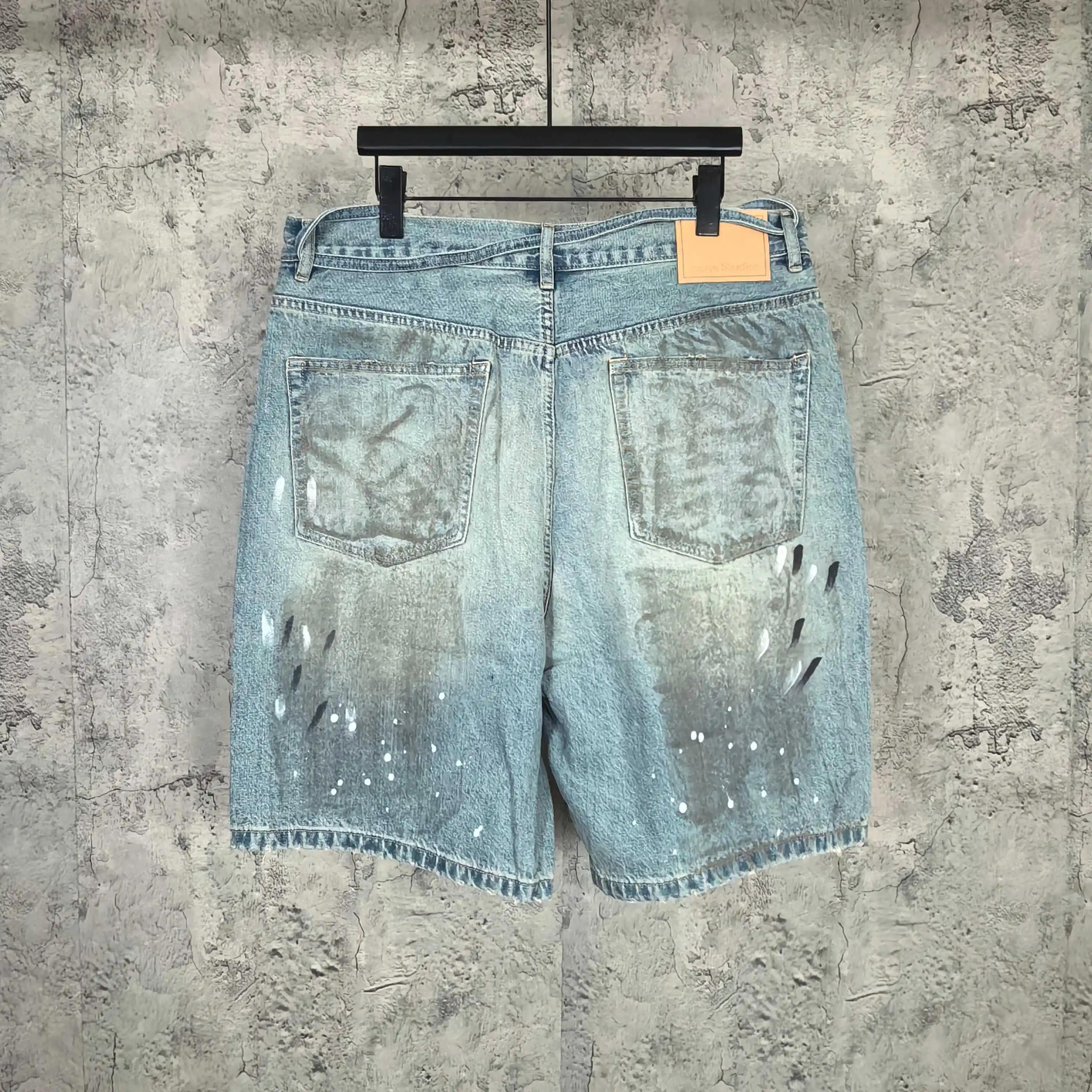 1981 Paint-Splatter Drawstring Denim Shorts D24024536 — view 2