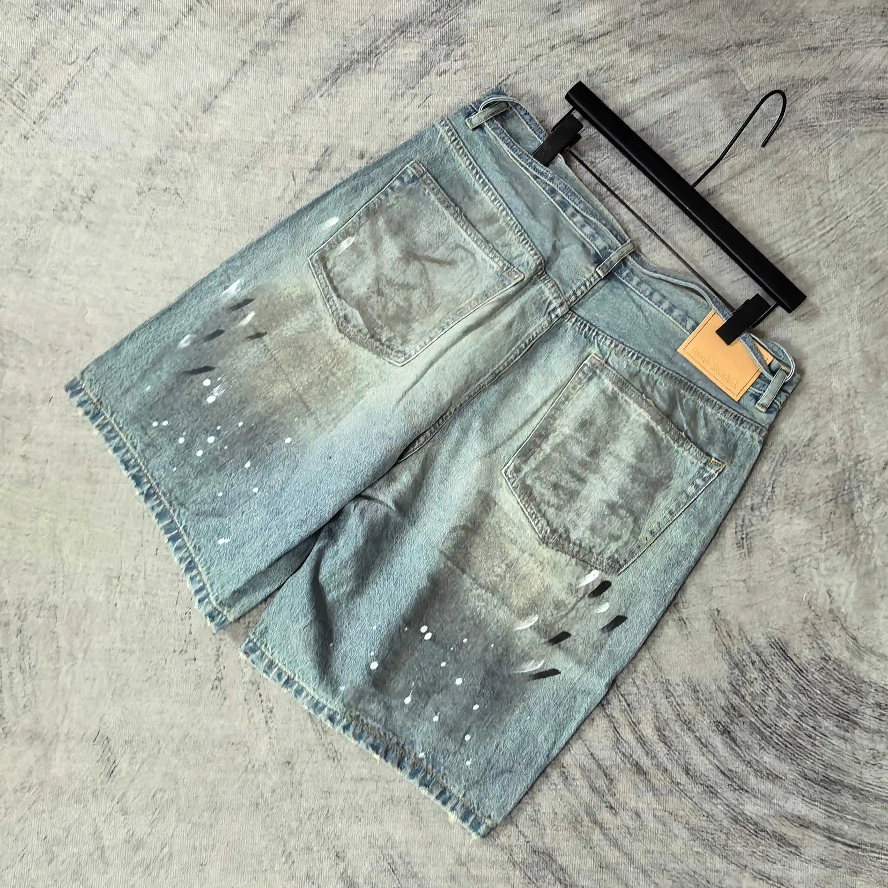 1981 Paint-Splatter Drawstring Denim Shorts D24024536 — view 5