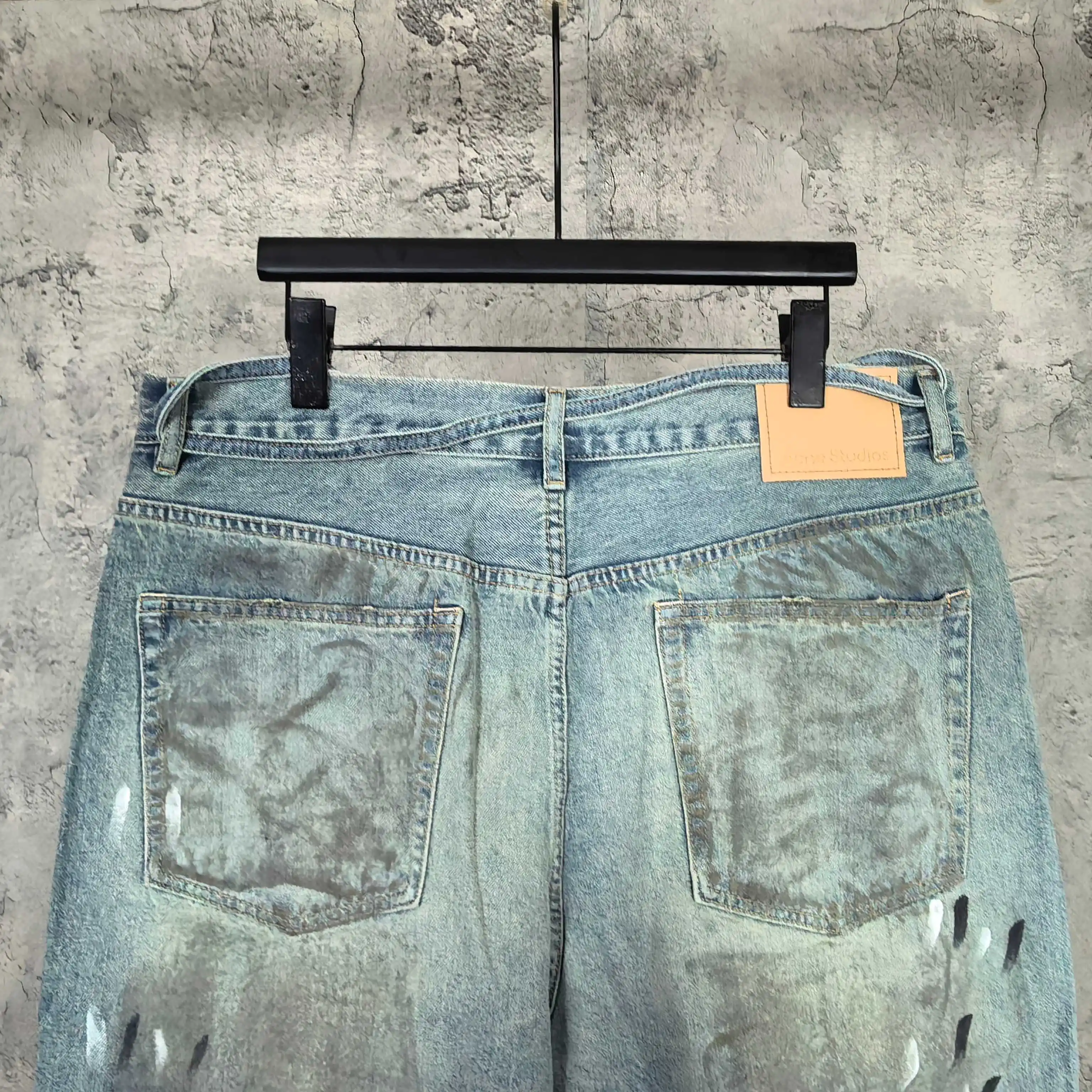 1981 Paint-Splatter Drawstring Denim Shorts D24024536 — view 6
