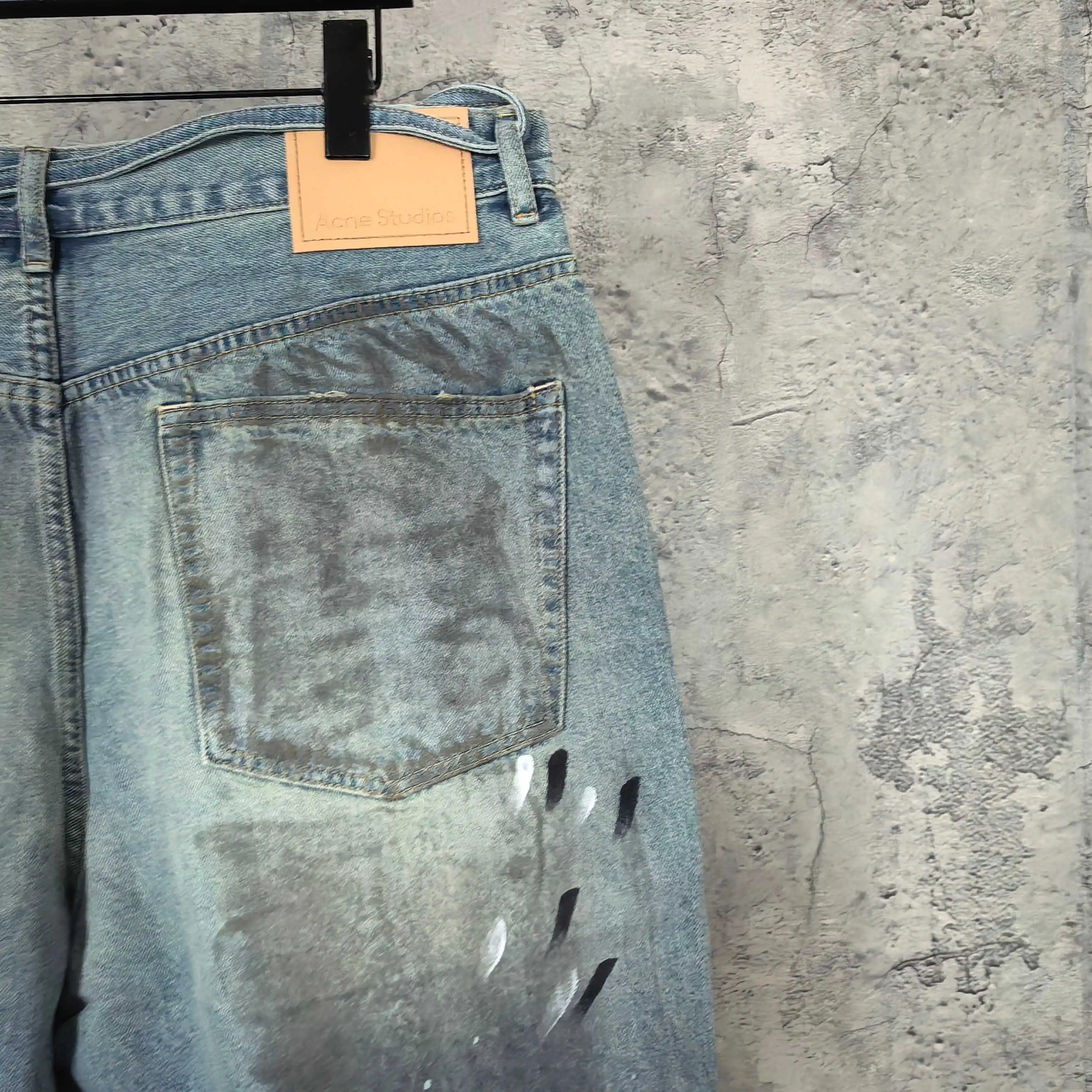 1981 Paint-Splatter Drawstring Denim Shorts D24024536 — view 11