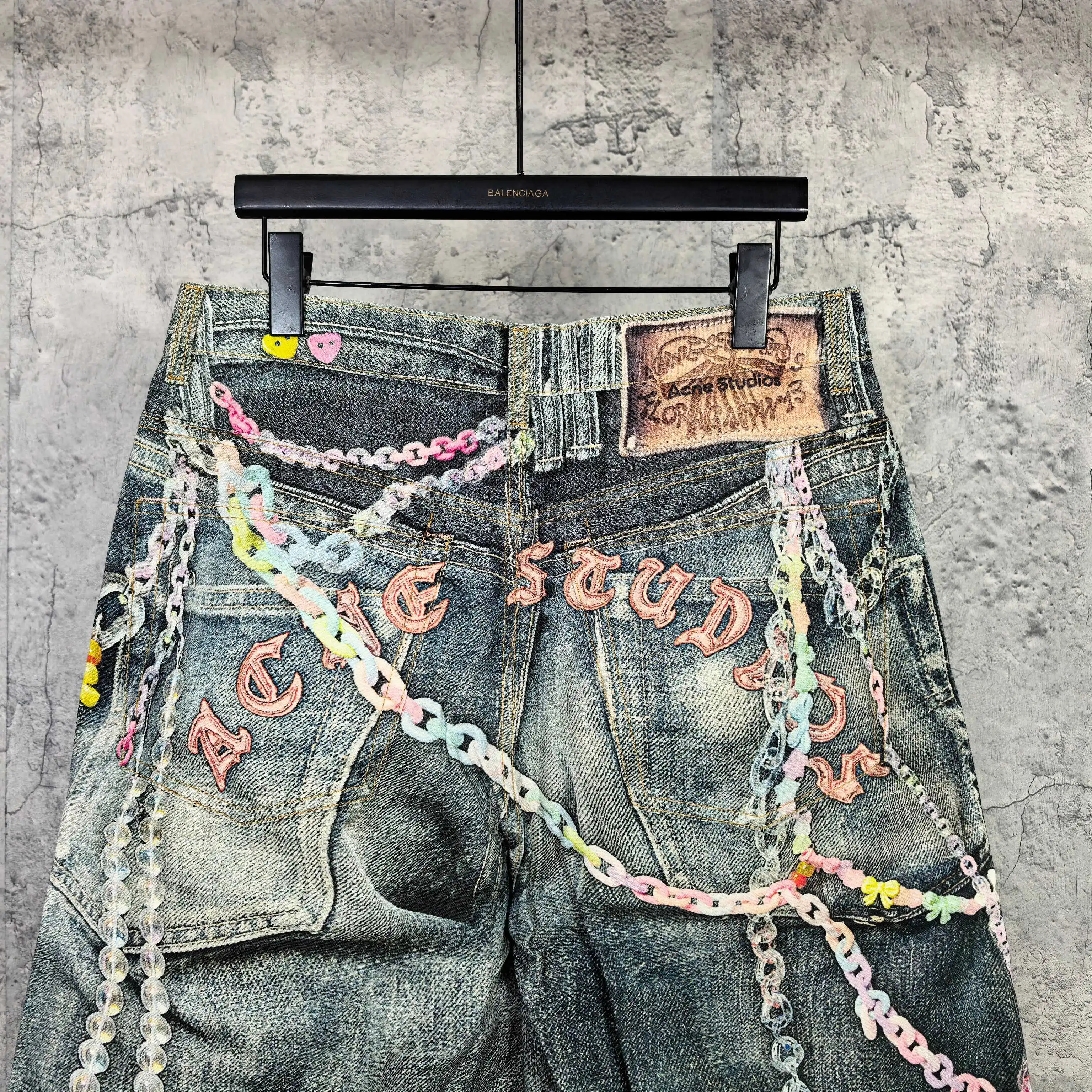 1996 Candy 3D Digital Print Denim Shorts D24024537 — view 6