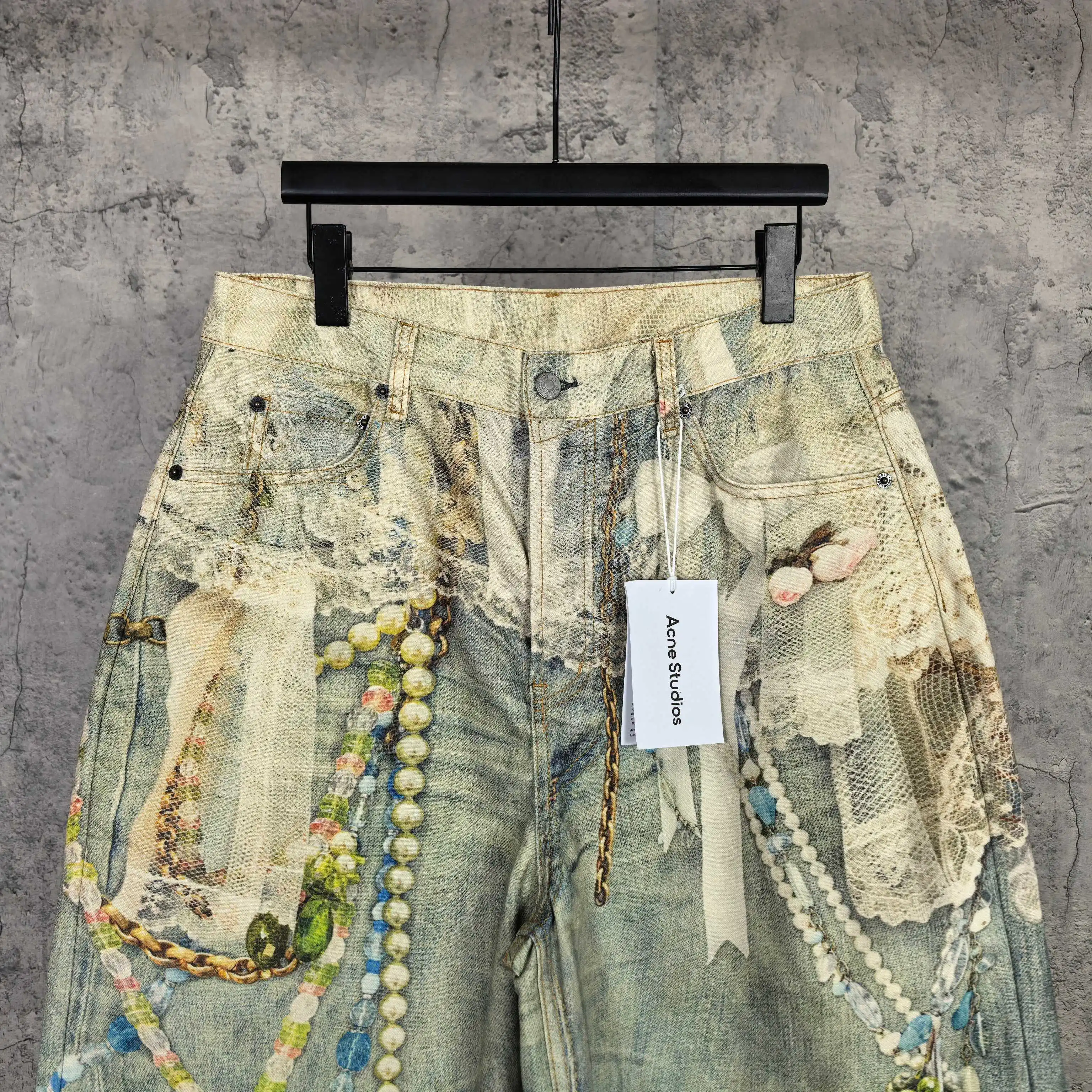 1996 Trompe L'oeil Print Denim Shorts D24024539 — view 3