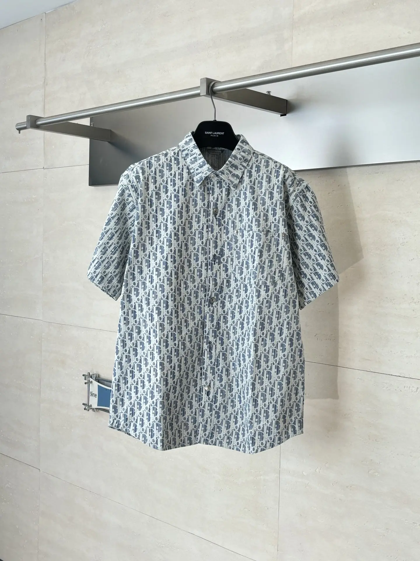 Oblique Print Short-Sleeve Shirt D24018631