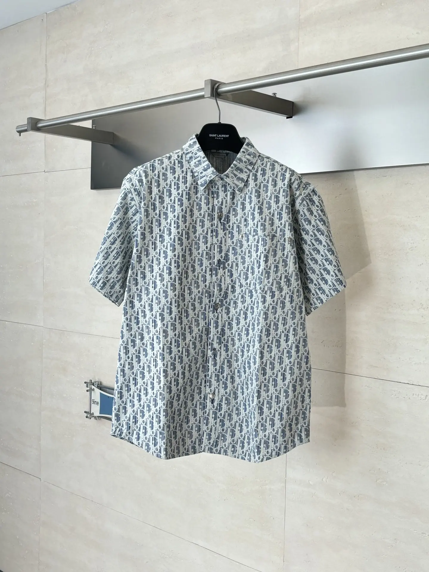 Oblique Print Short-Sleeve Shirt D24018631
