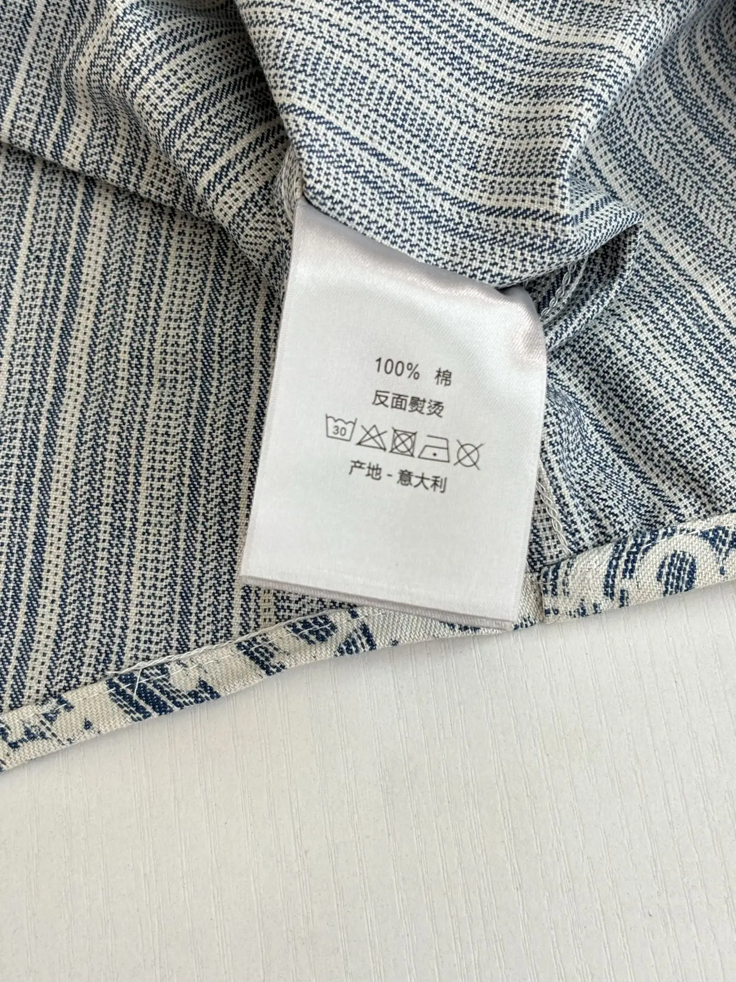 Oblique Print Short-Sleeve Shirt D24018631 — view 12
