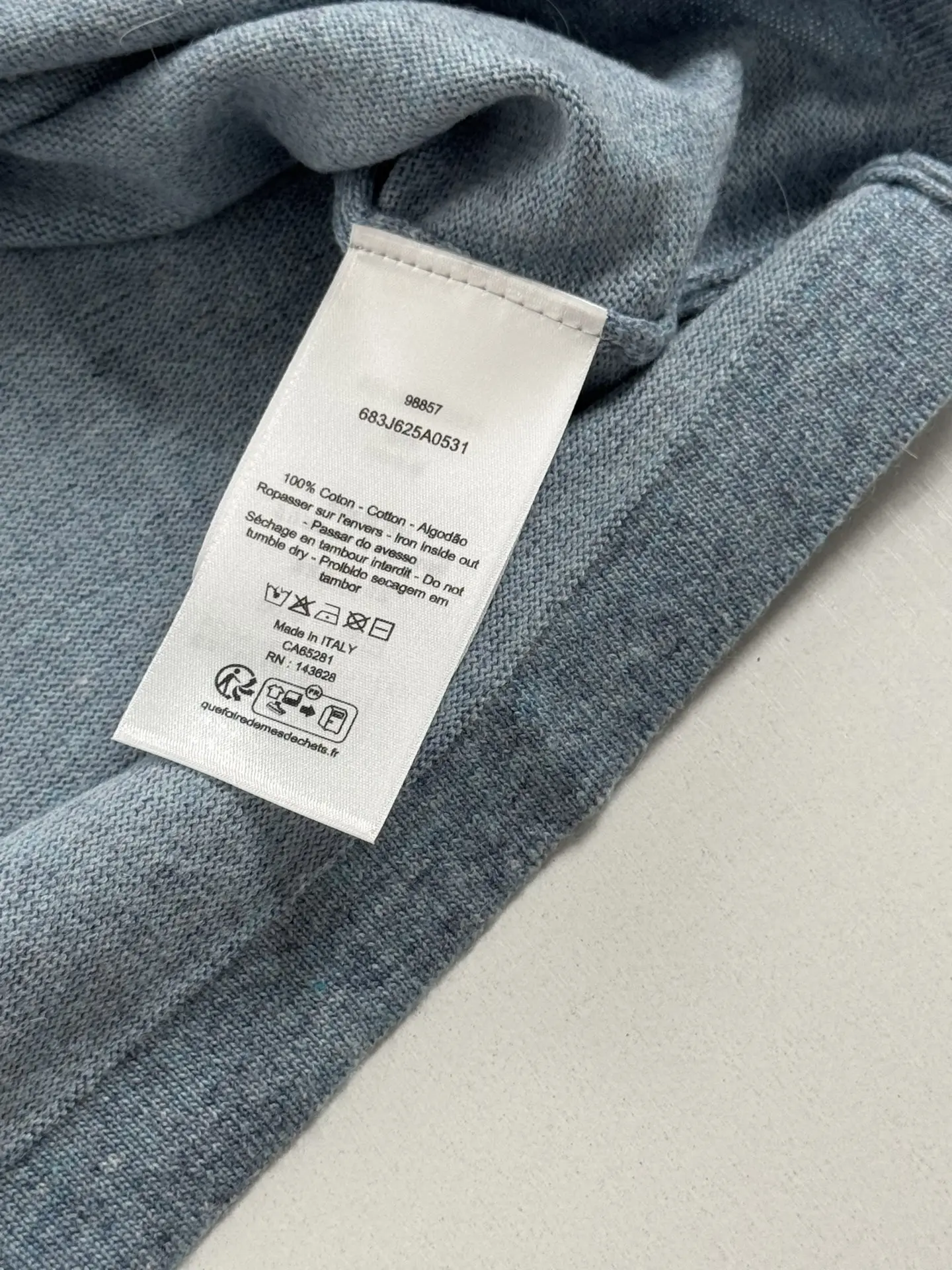 Logo-Embroidered Mélange Knit Polo Shirt D24018704 — view 8