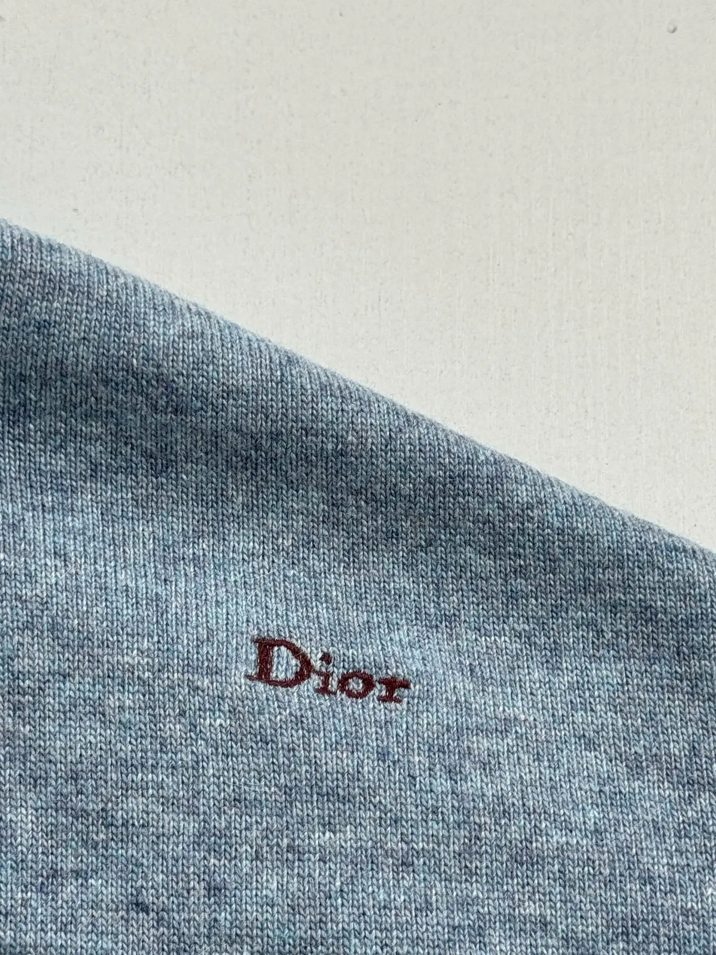 Logo-Embroidered Mélange Knit Polo Shirt D24018704 — view 9