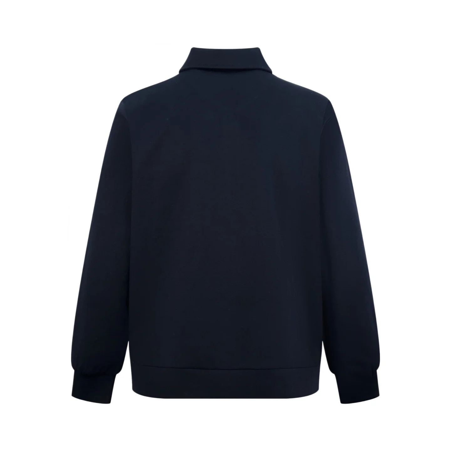 Leather-Trimmed Half-Zip Cotton-Blend Sweatshirt D24022302 — view 2