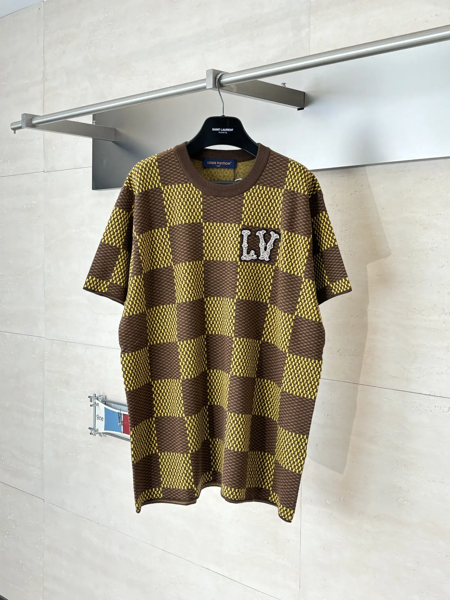 Damier Sequin-Embellished Knit T-Shirt D24518634