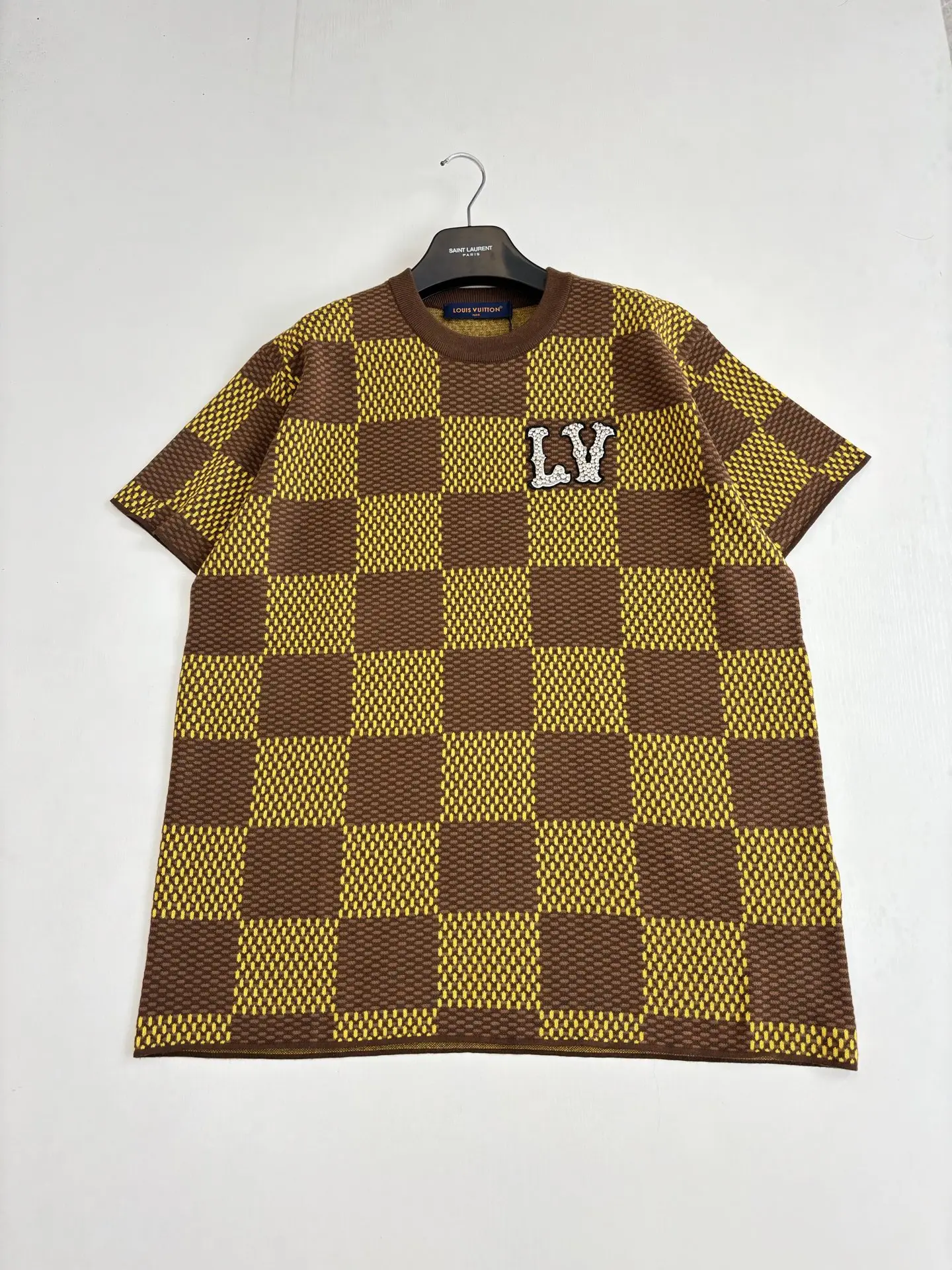 Damier Sequin-Embellished Knit T-Shirt D24518634 — view 3