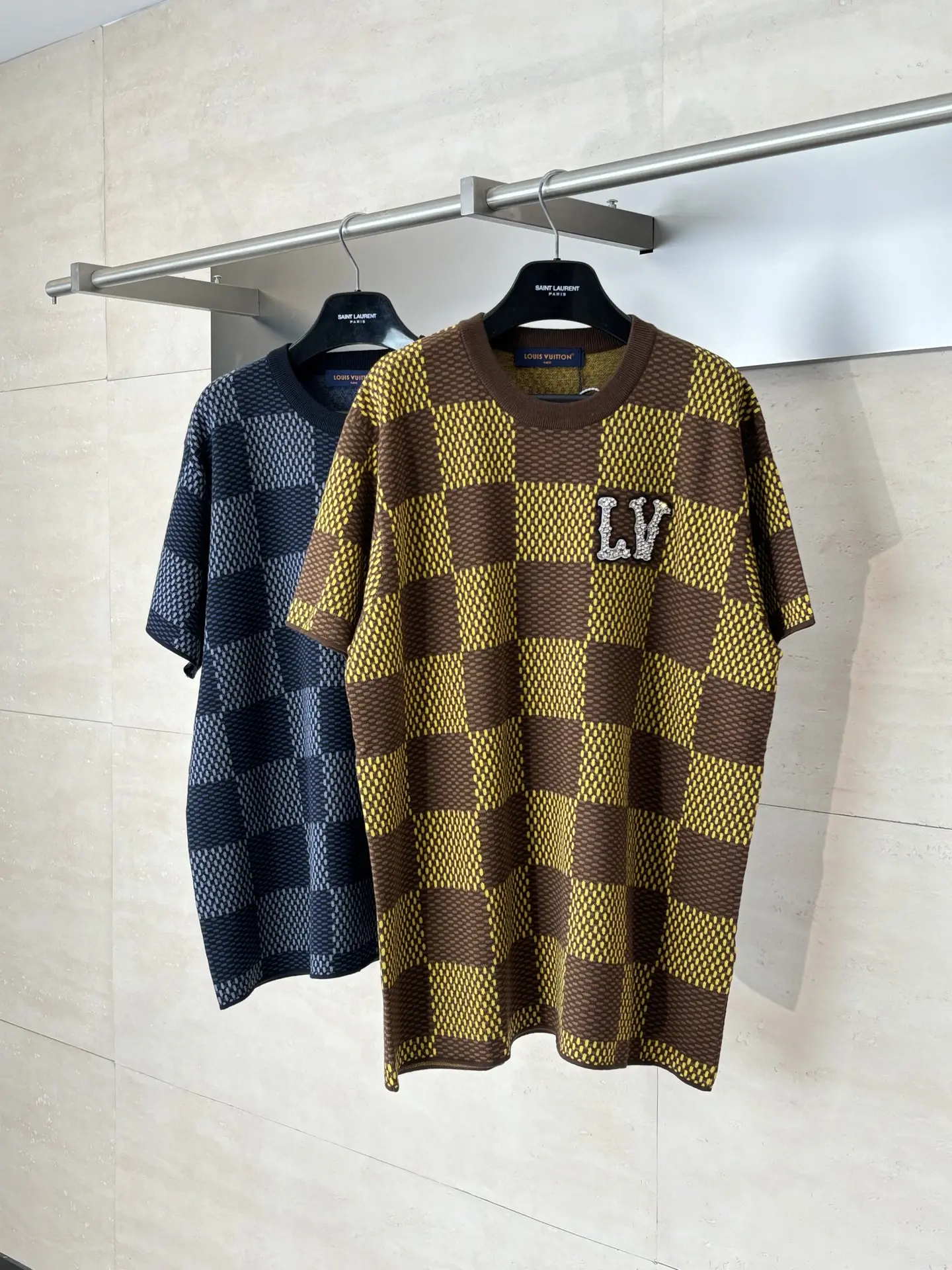 Damier Sequin-Embellished Knit T-Shirt D24518634 — view 4