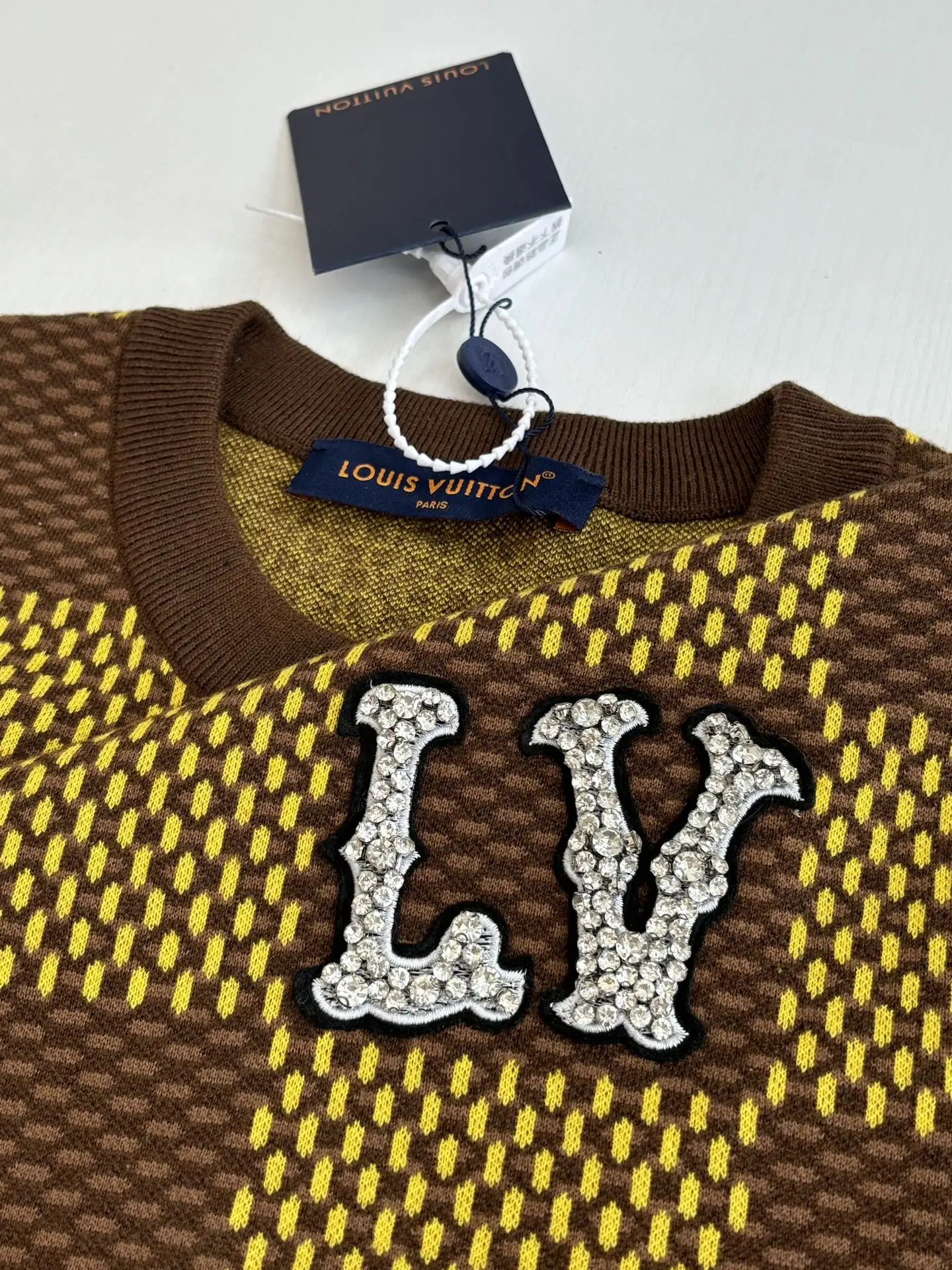 Damier Sequin-Embellished Knit T-Shirt D24518634 — view 6