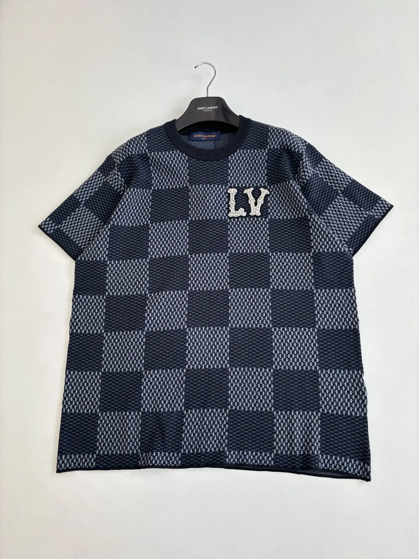 Damier Sequin-Embellished Knit T-Shirt D24518635 — view 3
