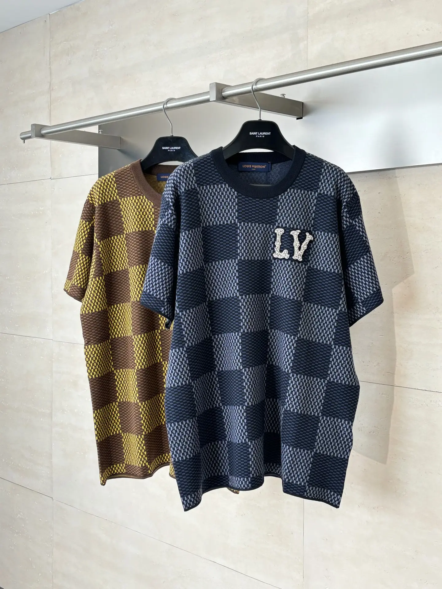 Damier Sequin-Embellished Knit T-Shirt D24518635 — view 4