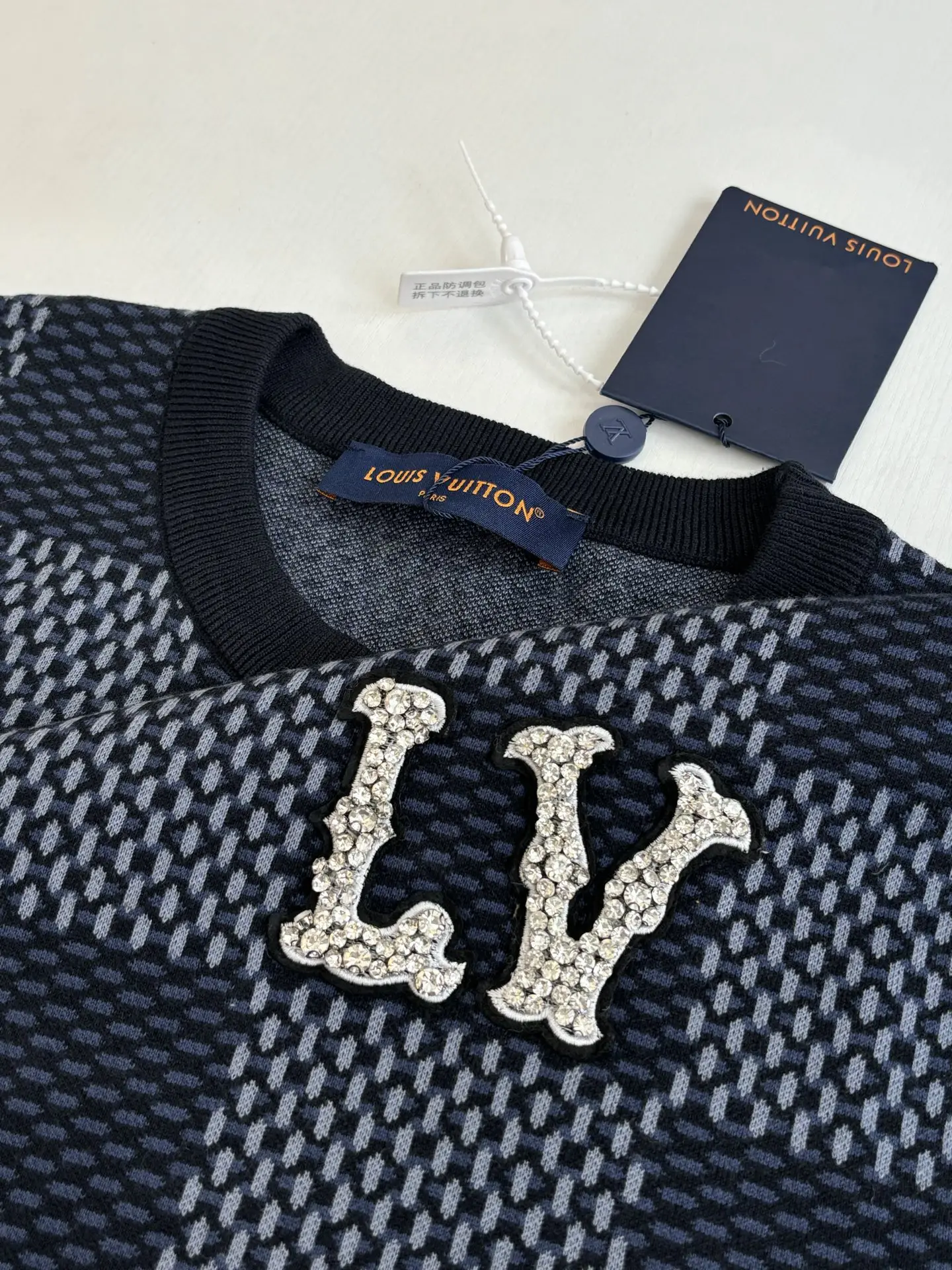 Damier Sequin-Embellished Knit T-Shirt D24518635 — view 7
