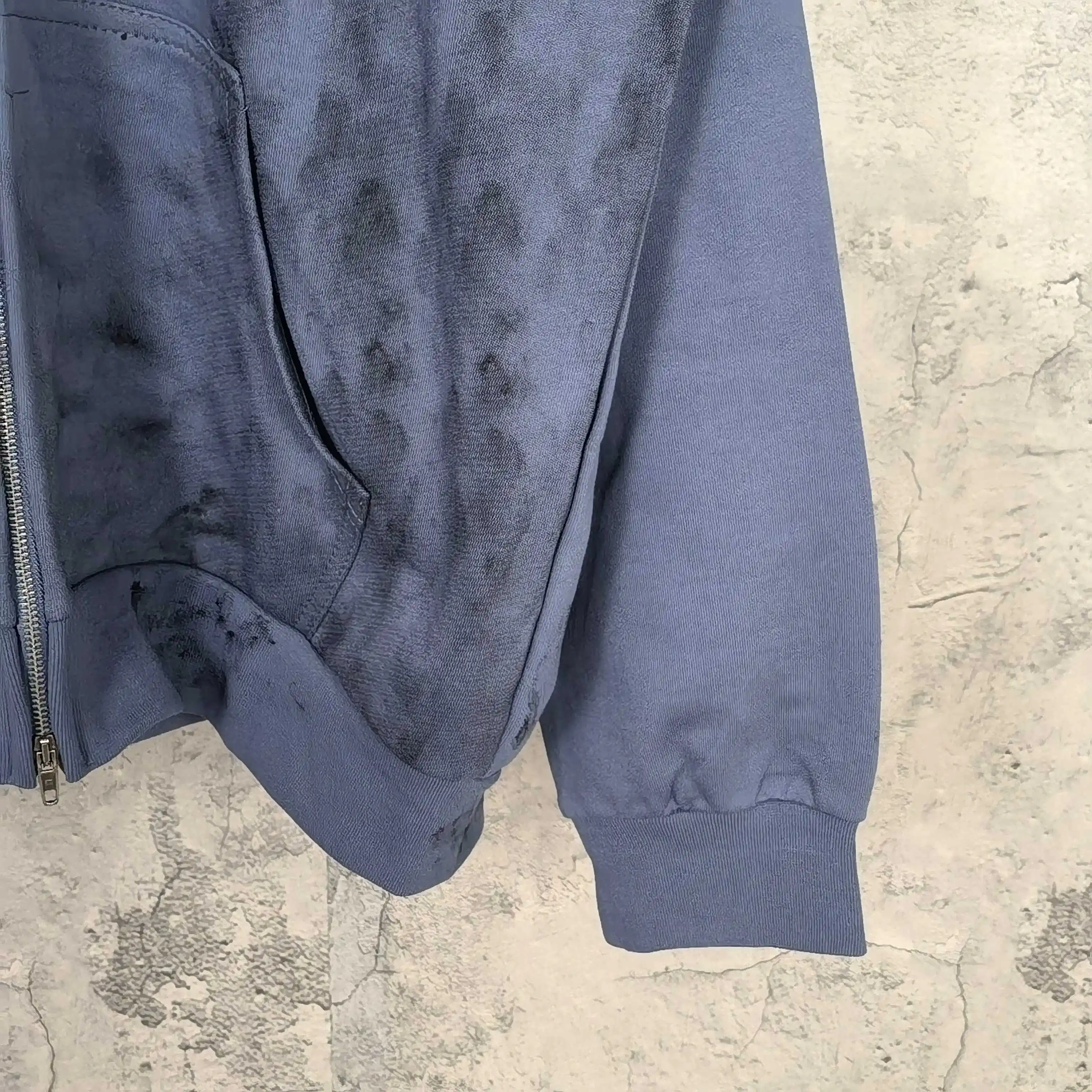Distressed Paint-Splatter Zip-Up Hoodie D24524518 — view 10
