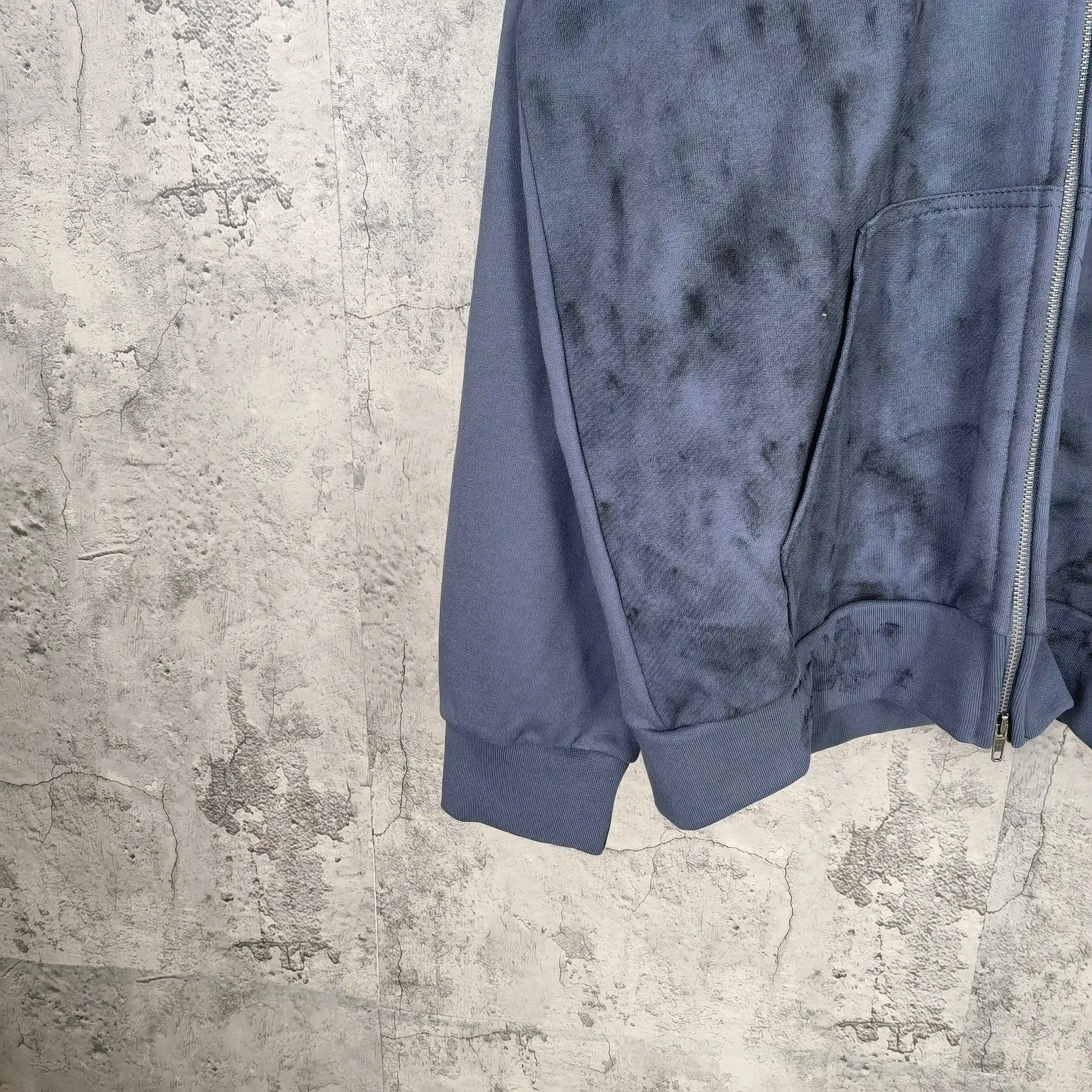 Distressed Paint-Splatter Zip-Up Hoodie D24524518 — view 12