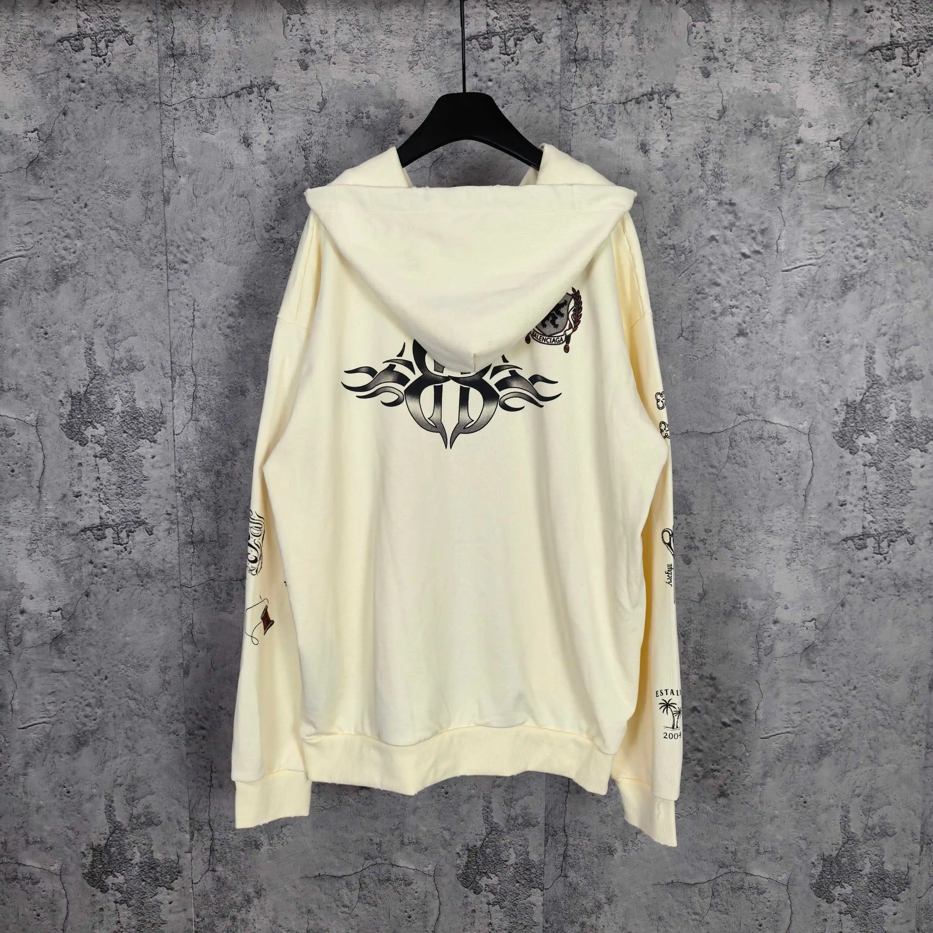 Tattoo Logo Print Zip-Up Hoodie D24524460 — view 2