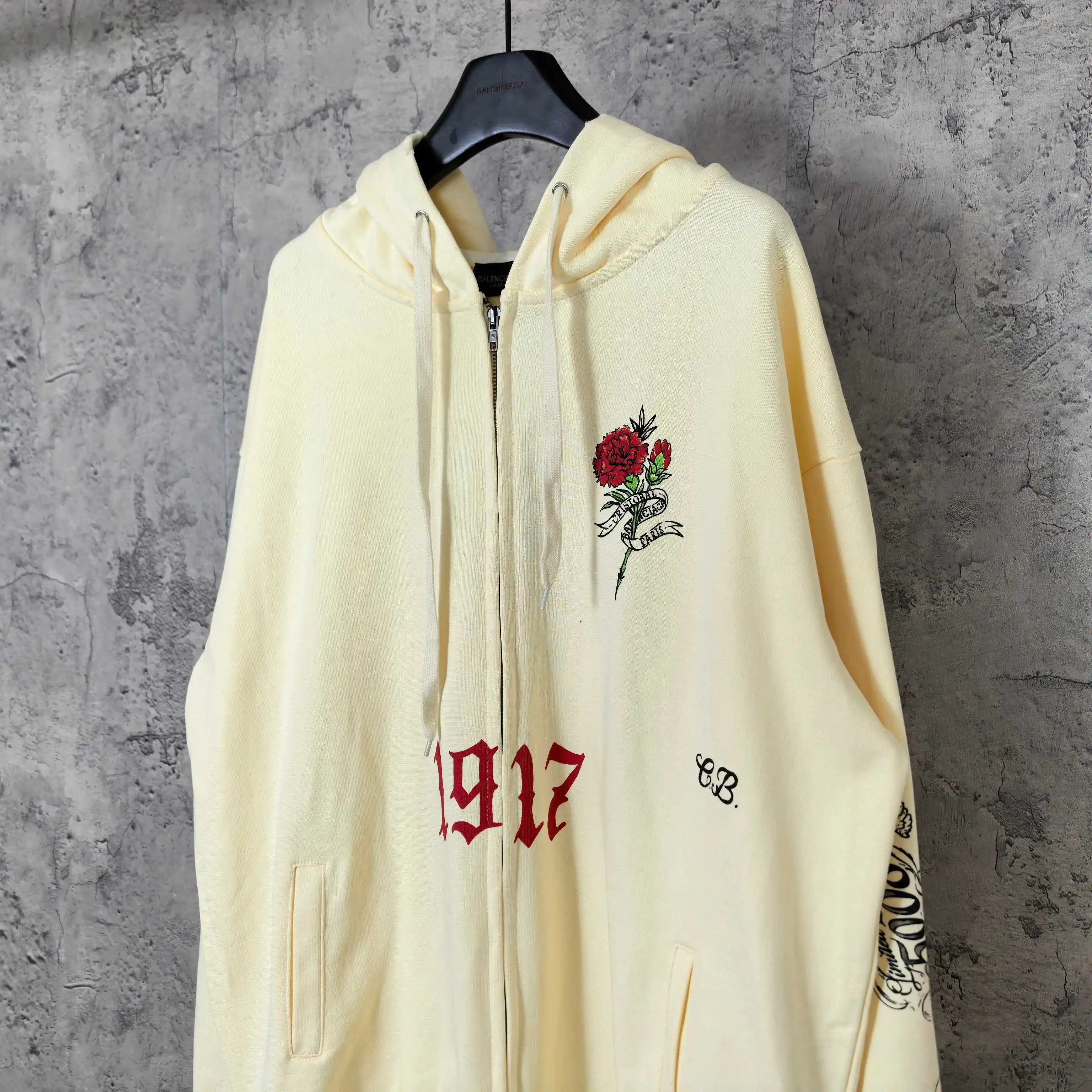 Tattoo Logo Print Zip-Up Hoodie D24524460 — view 9