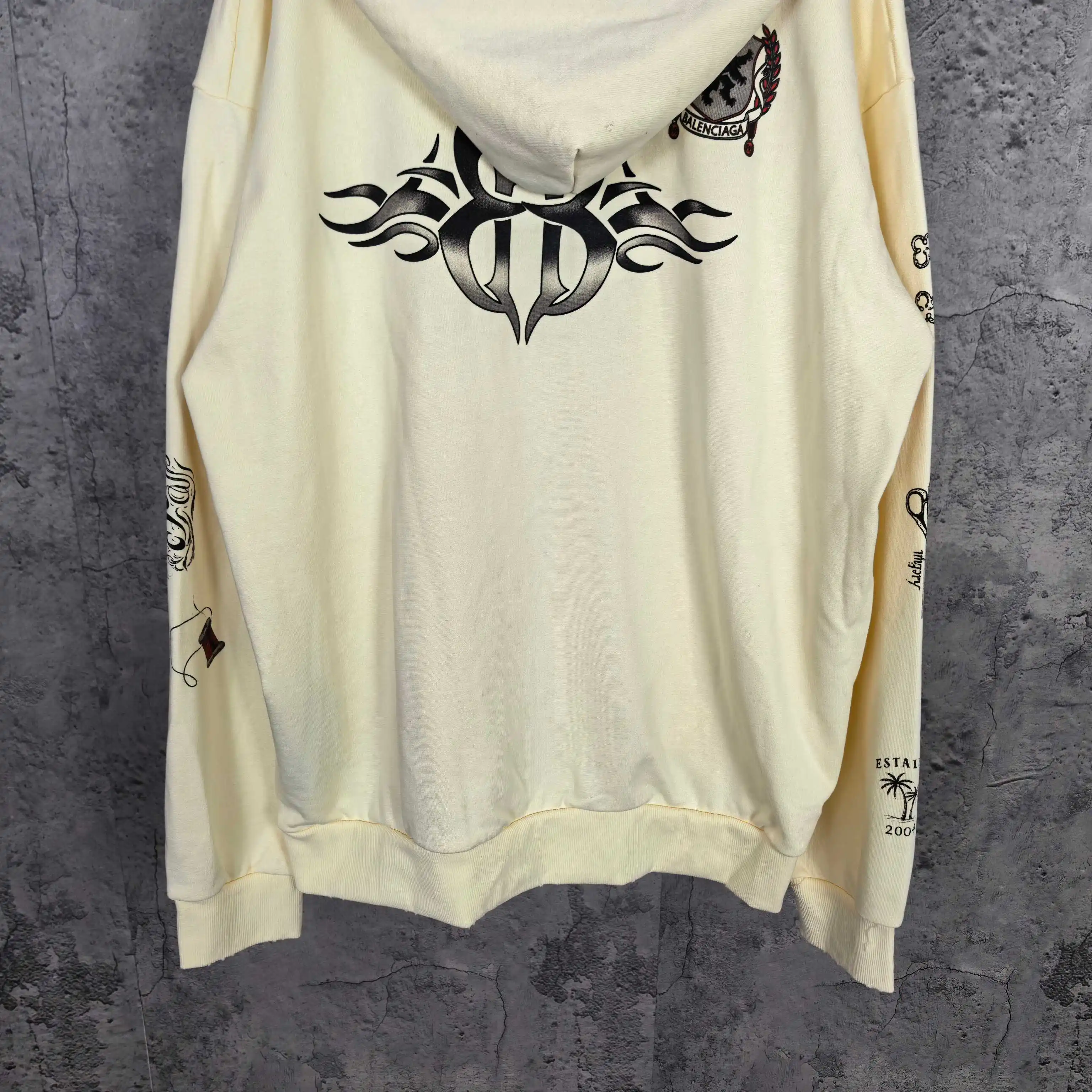 Tattoo Logo Print Zip-Up Hoodie D24524460 — view 12