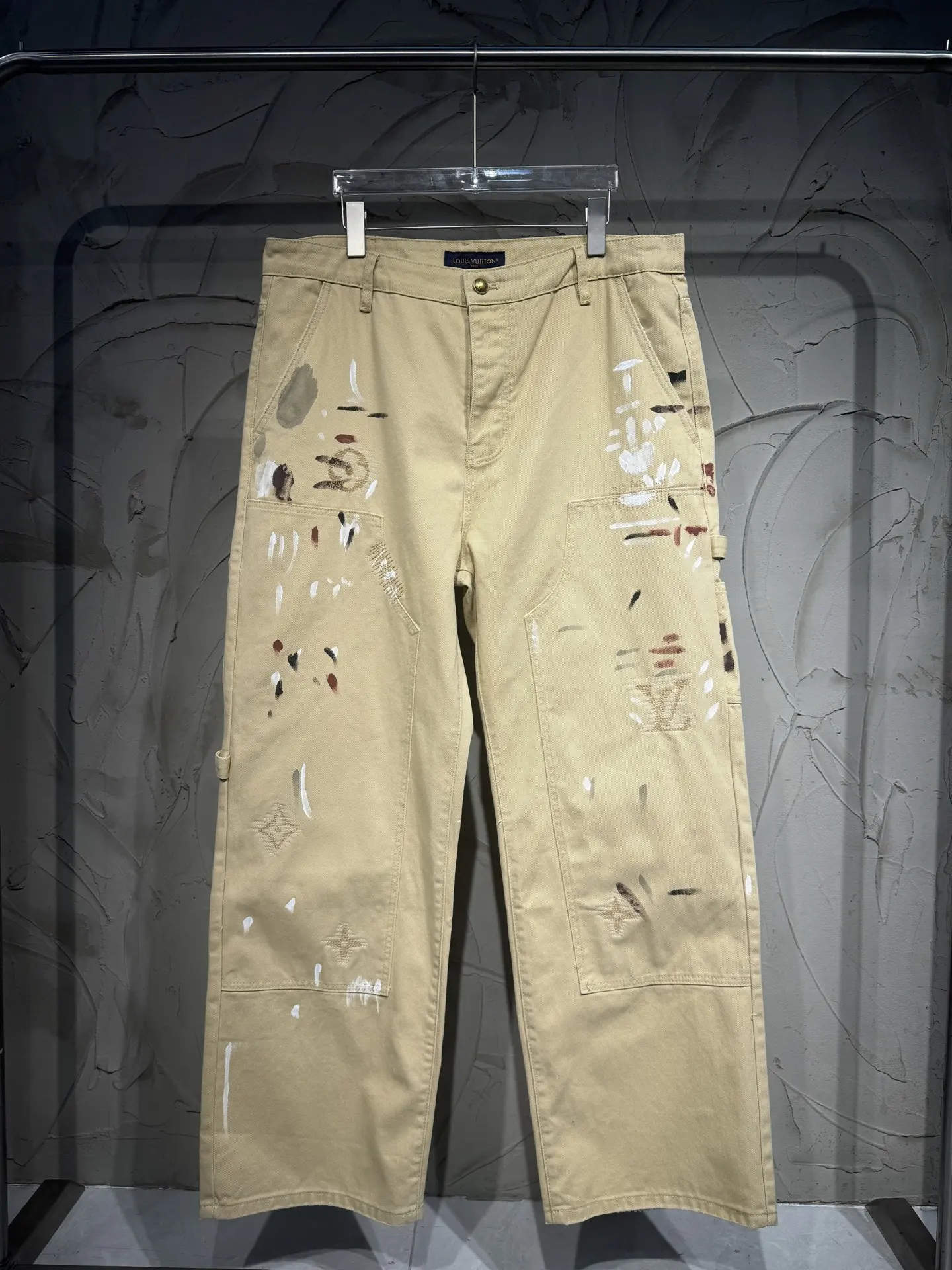 Paint-Splatter Embroidered Carpenter Trousers D24524322