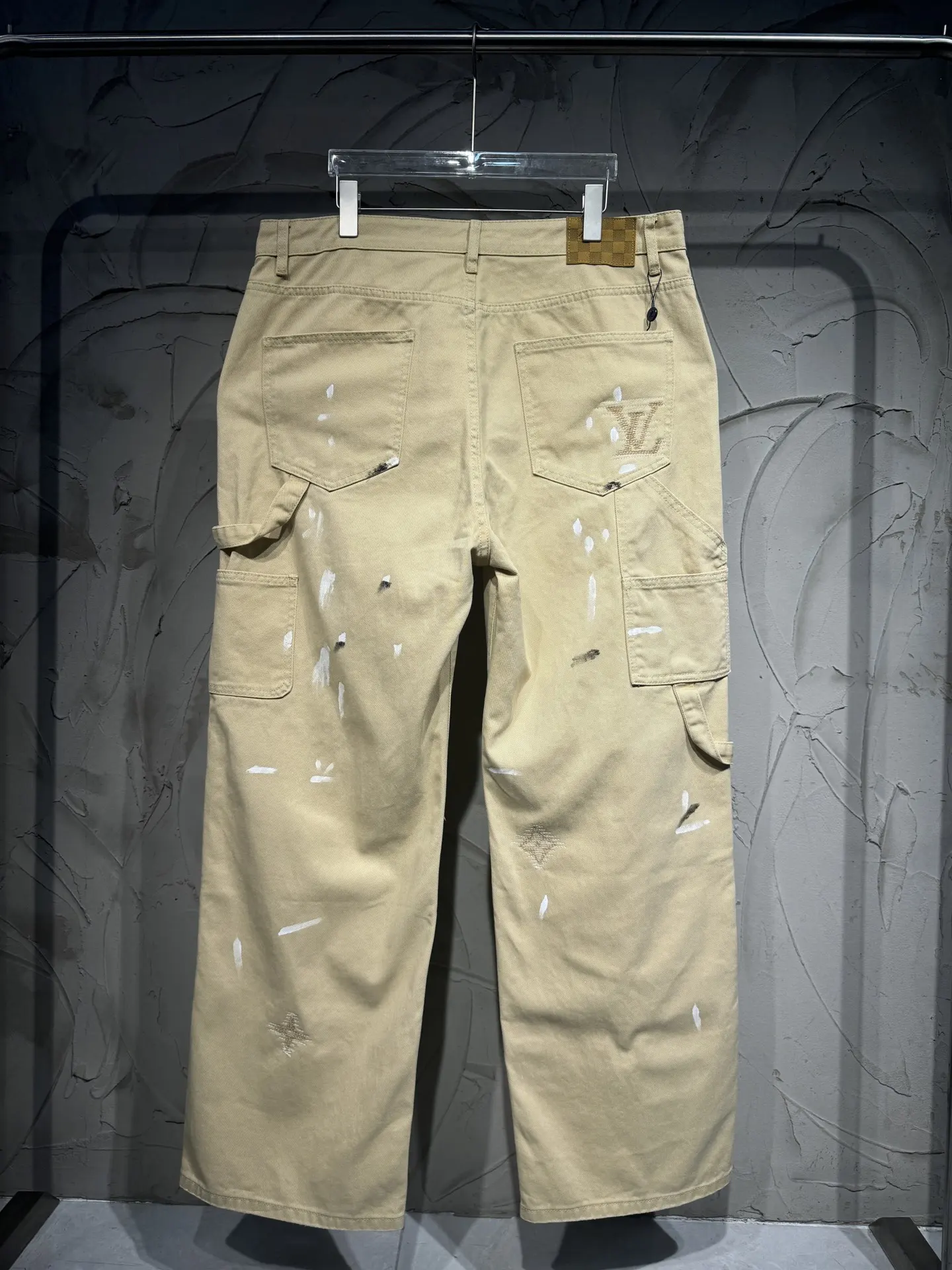 Paint-Splatter Embroidered Carpenter Trousers D24524322 — view 2