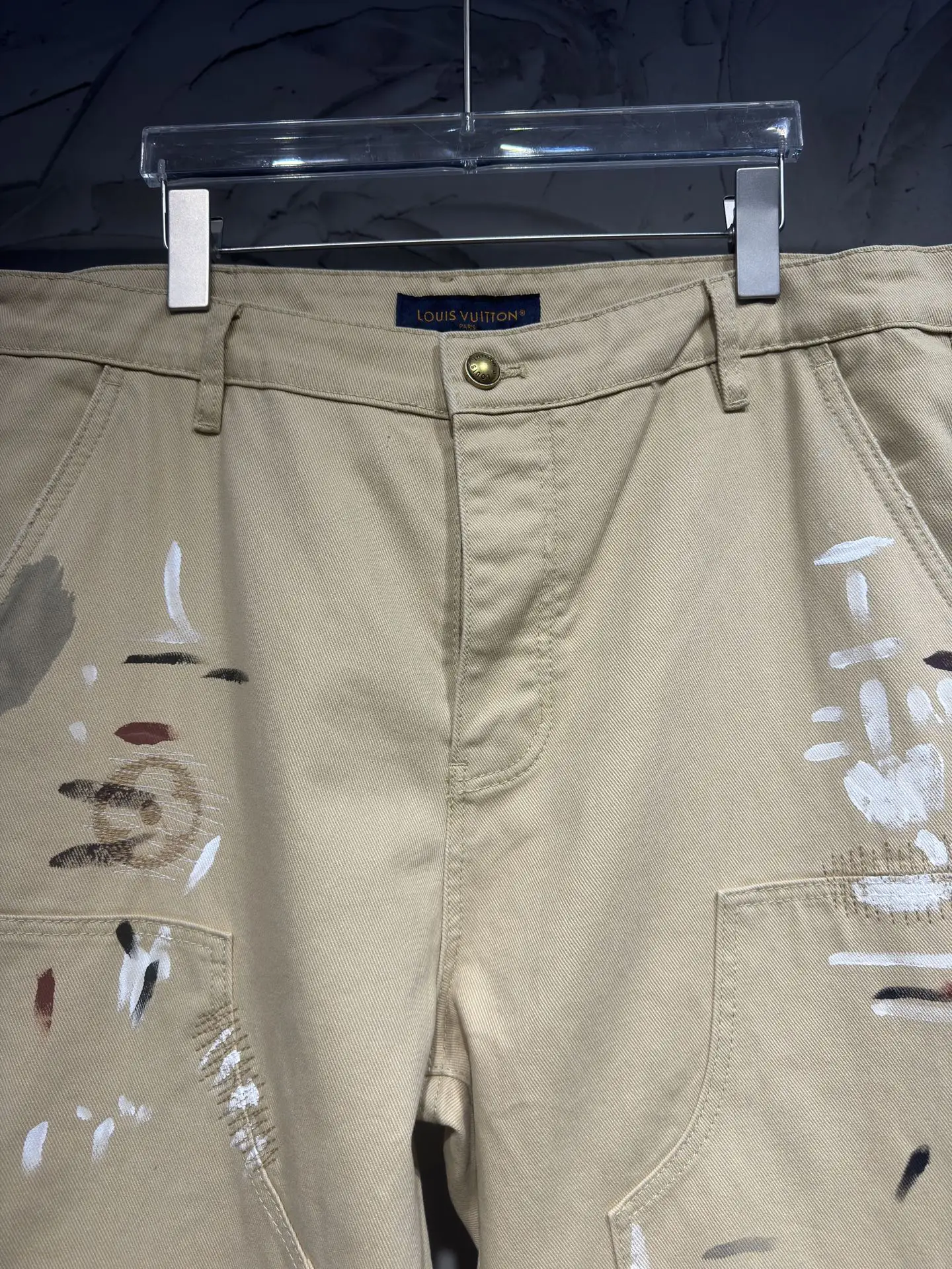 Paint-Splatter Embroidered Carpenter Trousers D24524322 — view 5