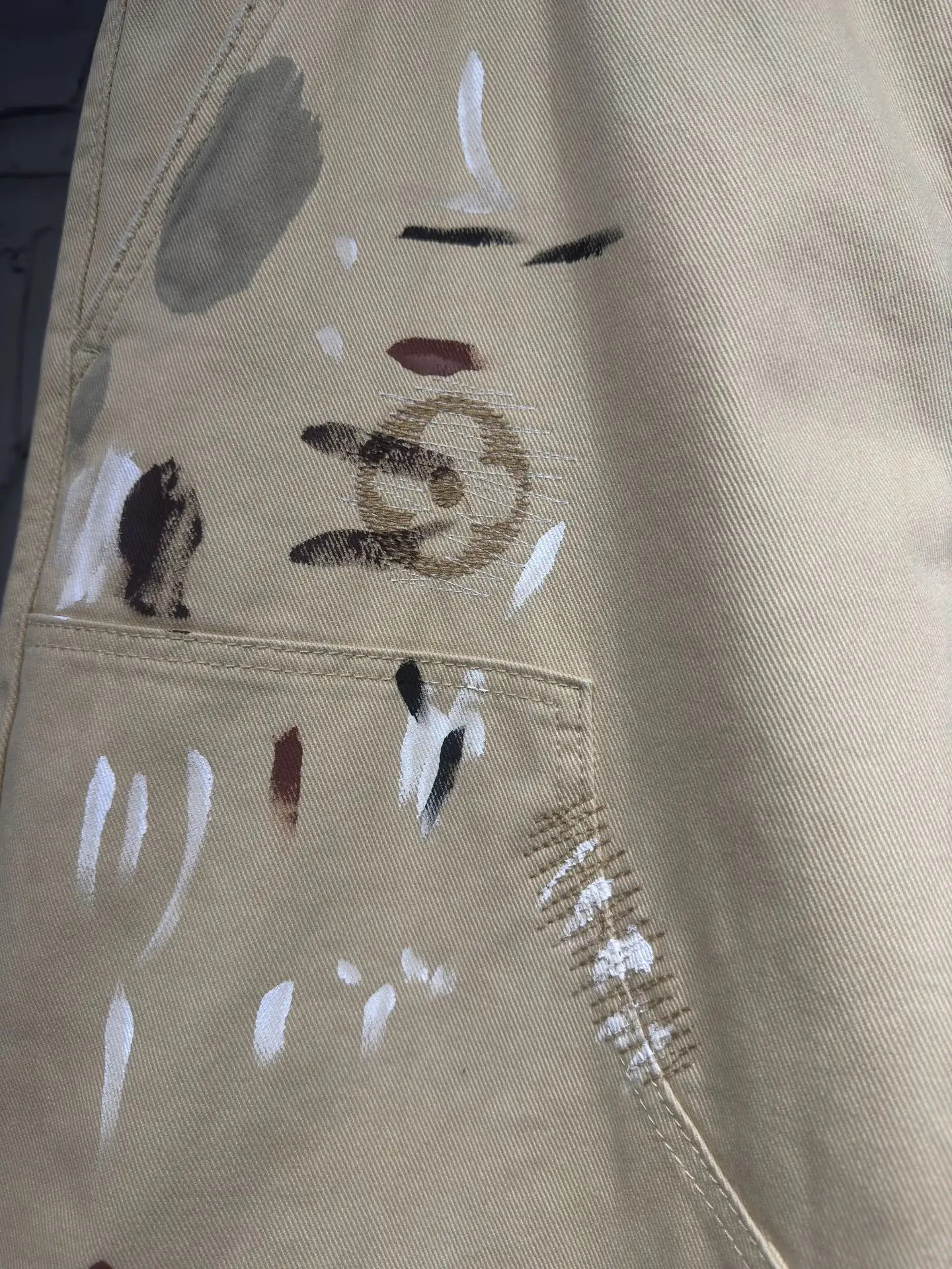 Paint-Splatter Embroidered Carpenter Trousers D24524322 — view 6
