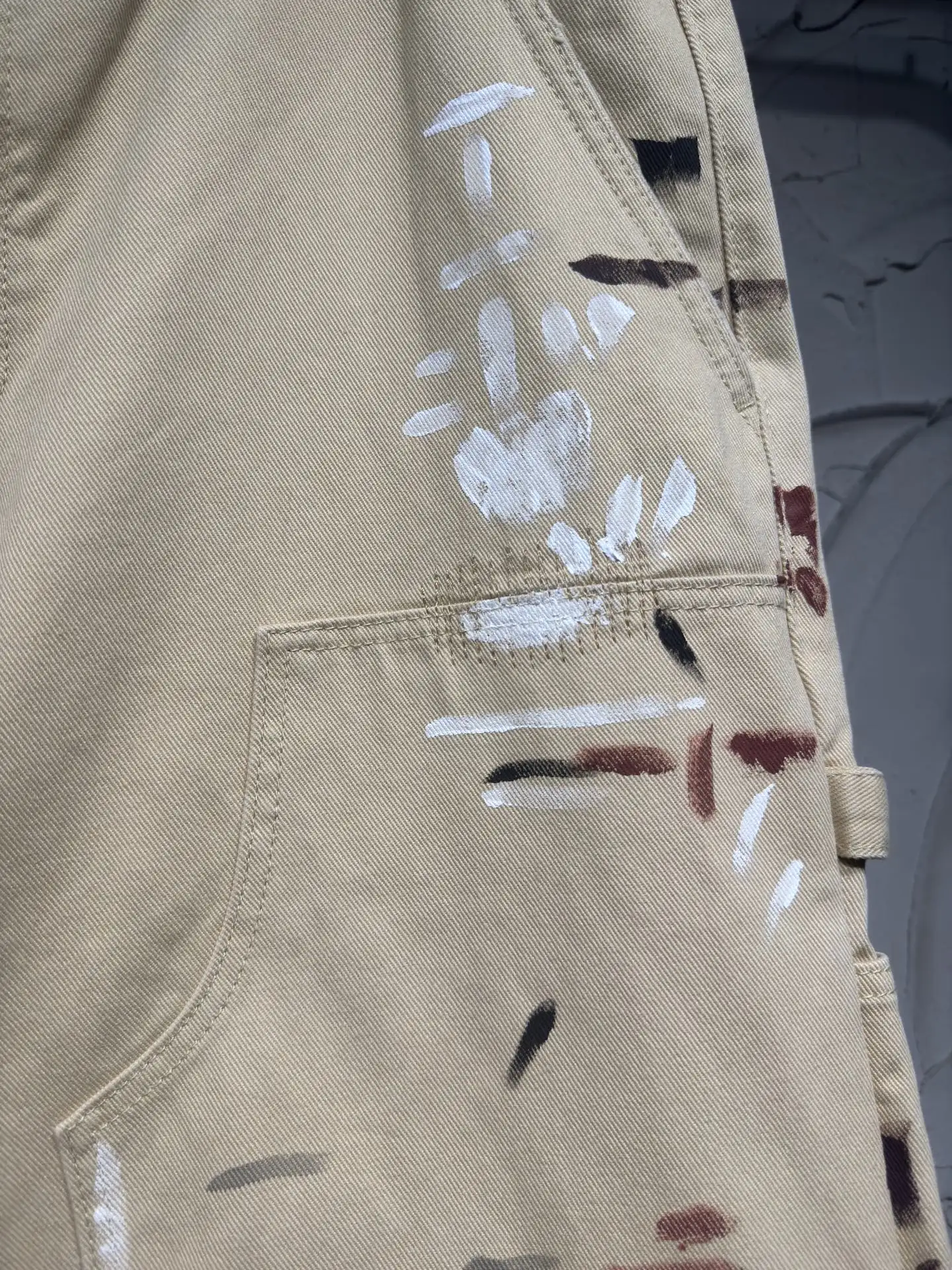 Paint-Splatter Embroidered Carpenter Trousers D24524322 — view 7